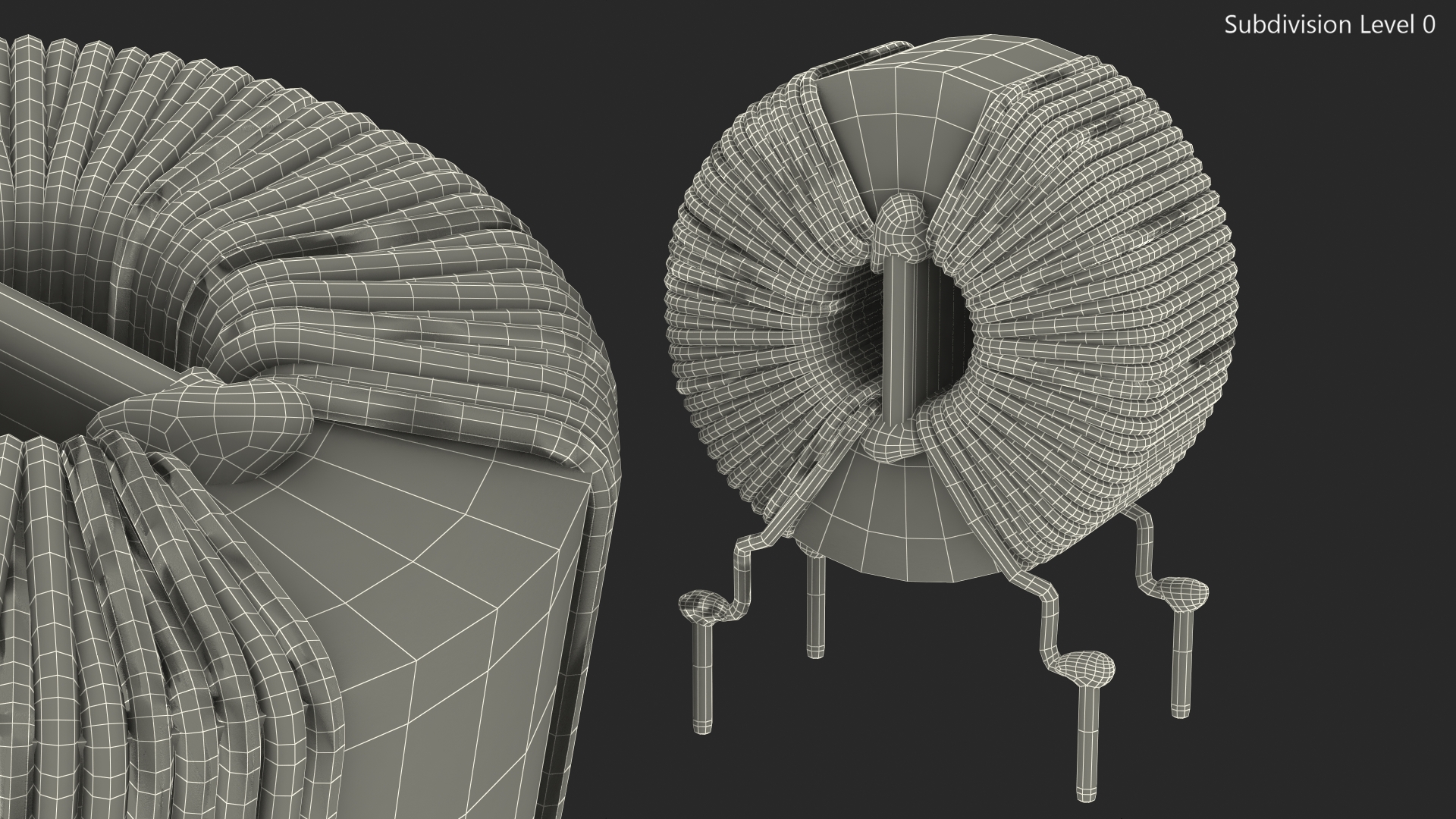 3D model Toroidal Choke Coil Filter Inductor