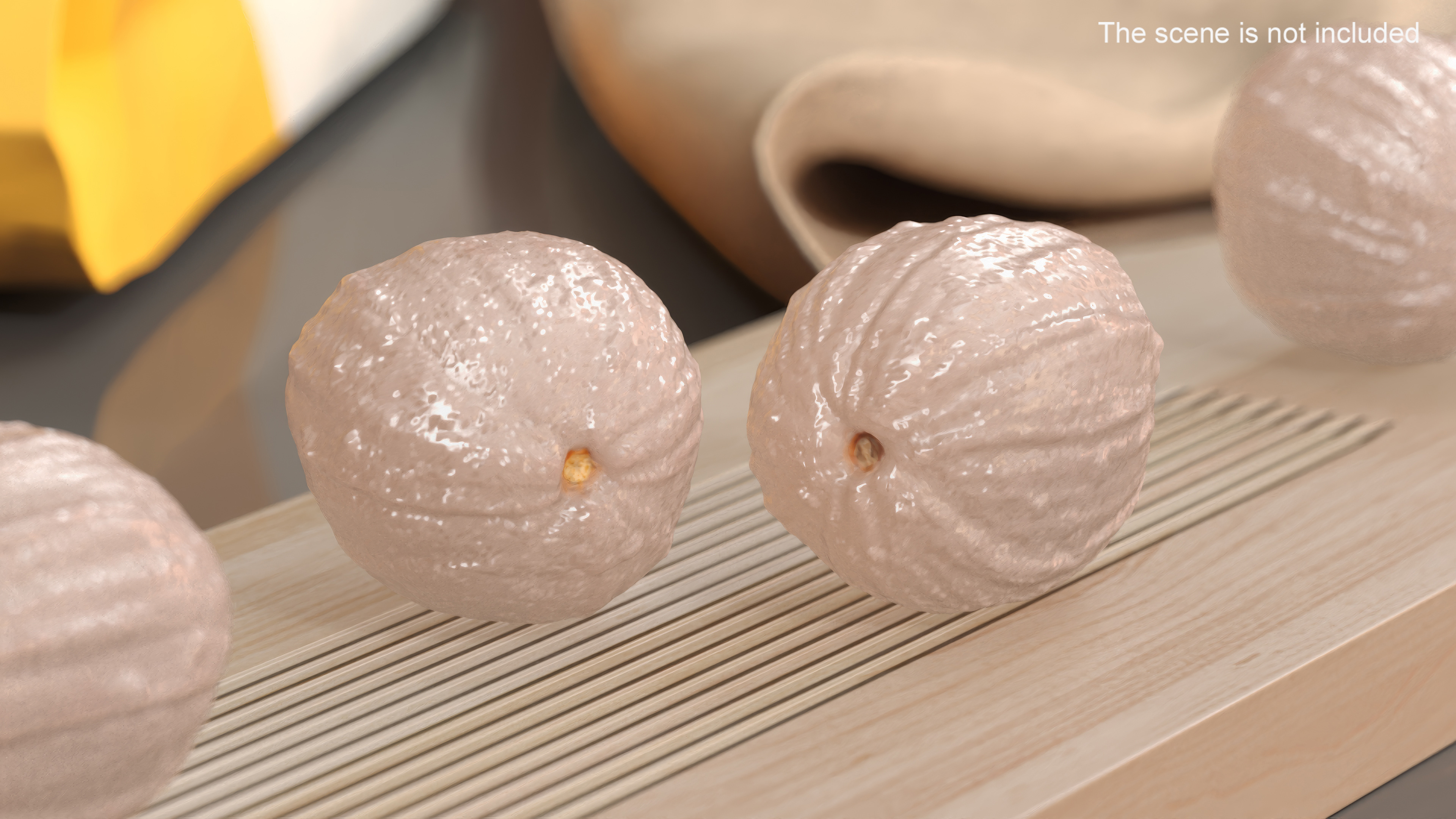 Peeled Lychee Fruit 3D model