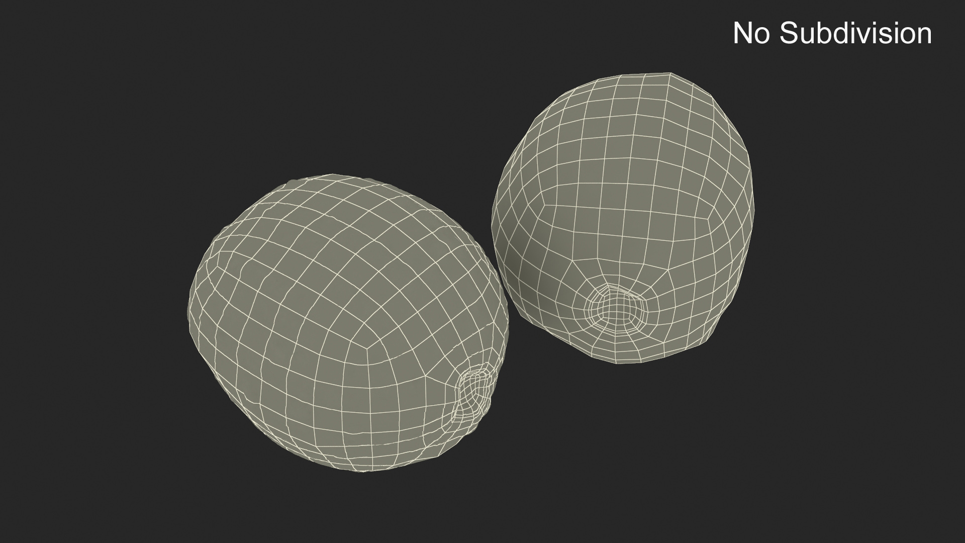 Peeled Lychee Fruit 3D model