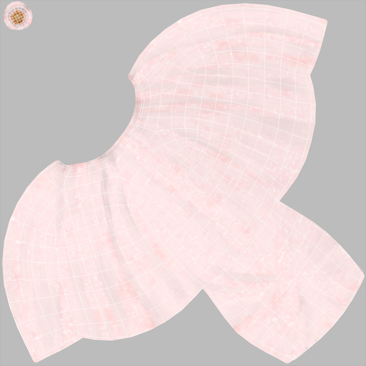 Peeled Lychee Fruit 3D model