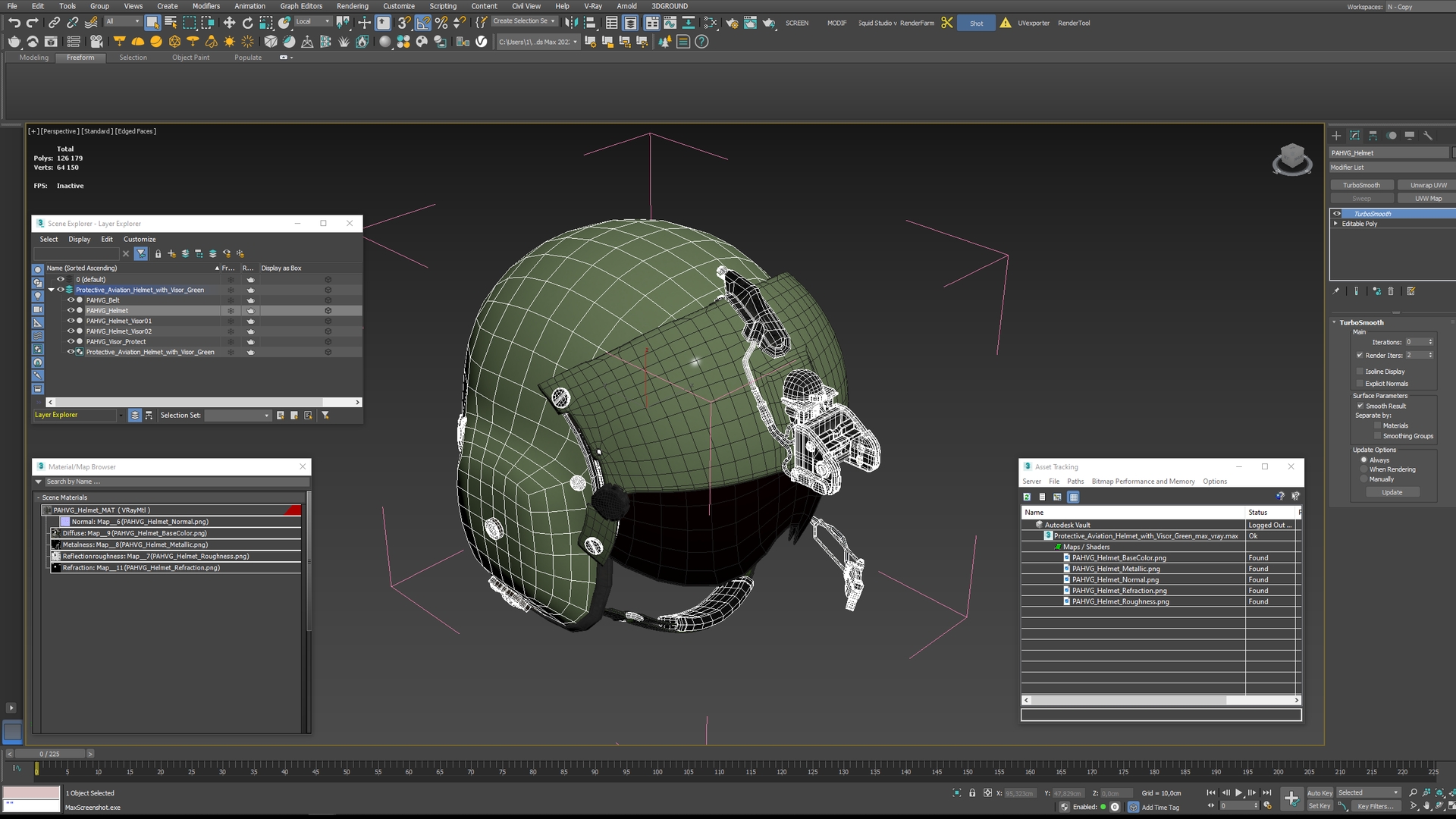 Protective Aviation Helmet with Visor Green - view 9