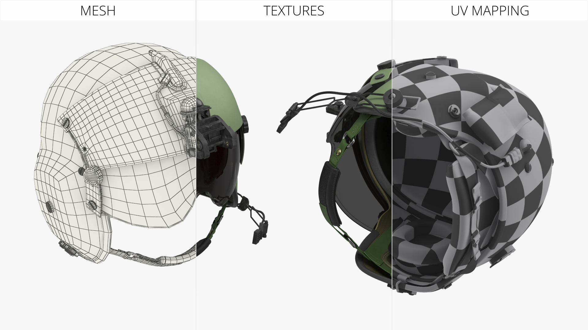 Protective Aviation Helmet with Visor Green - view 6