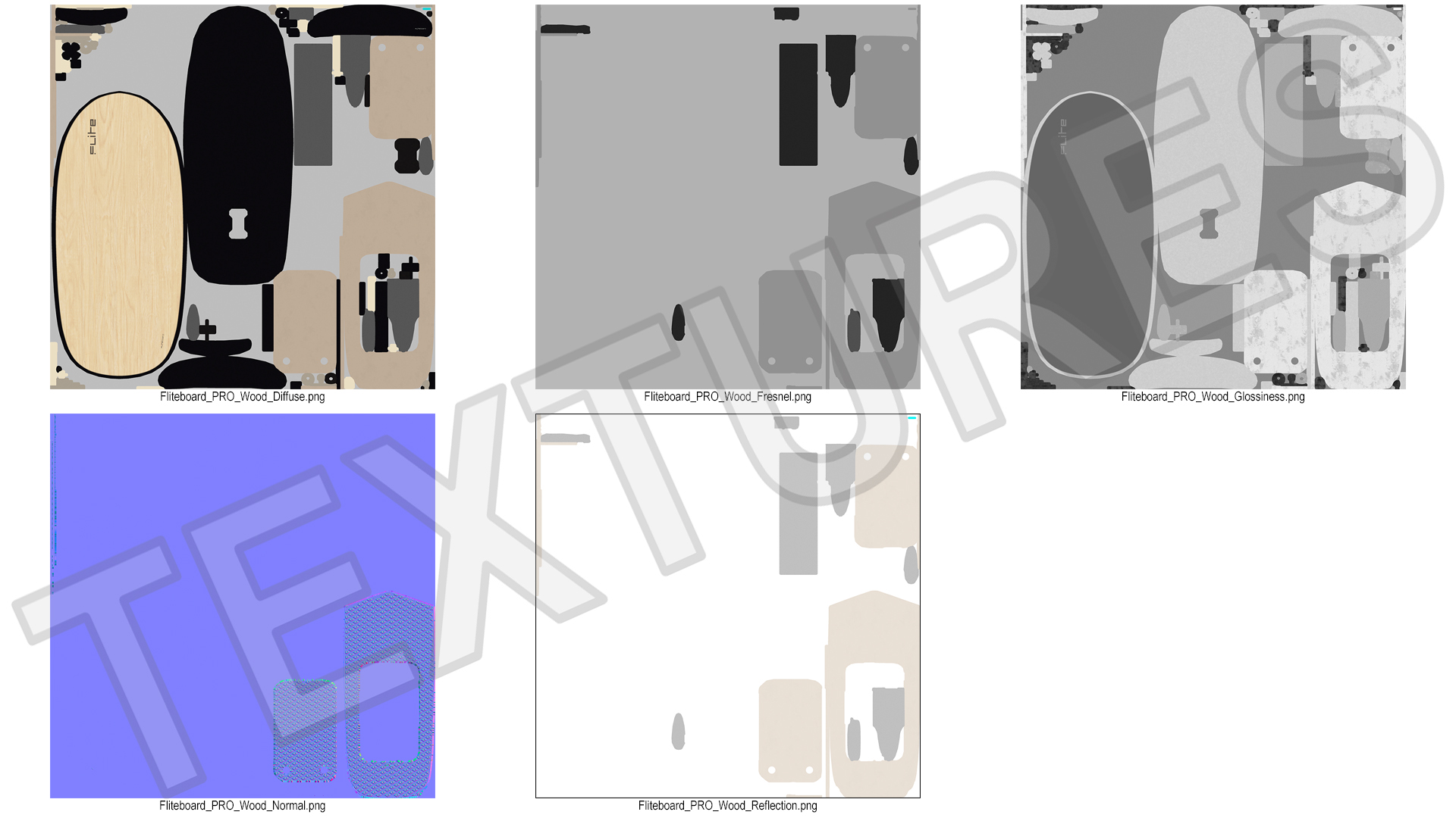 Fliteboard PRO Series 3 Wood Color 3D model