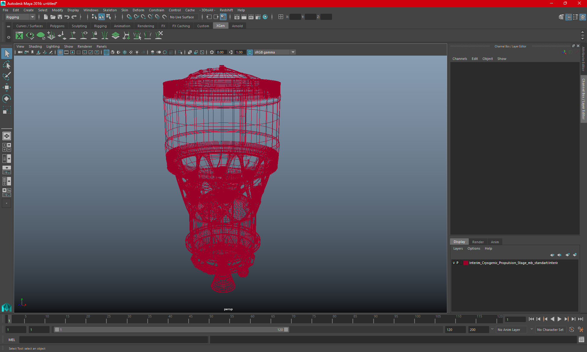 Interim Cryogenic Propulsion Stage 3D model