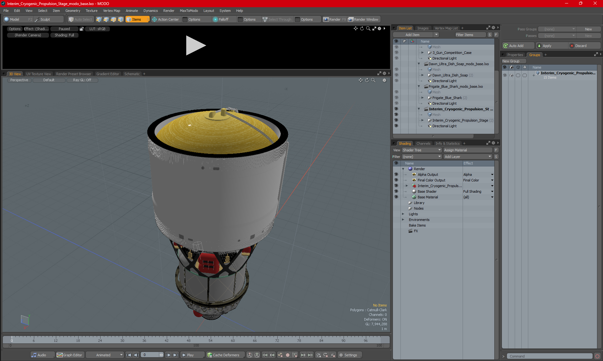 Interim Cryogenic Propulsion Stage 3D model