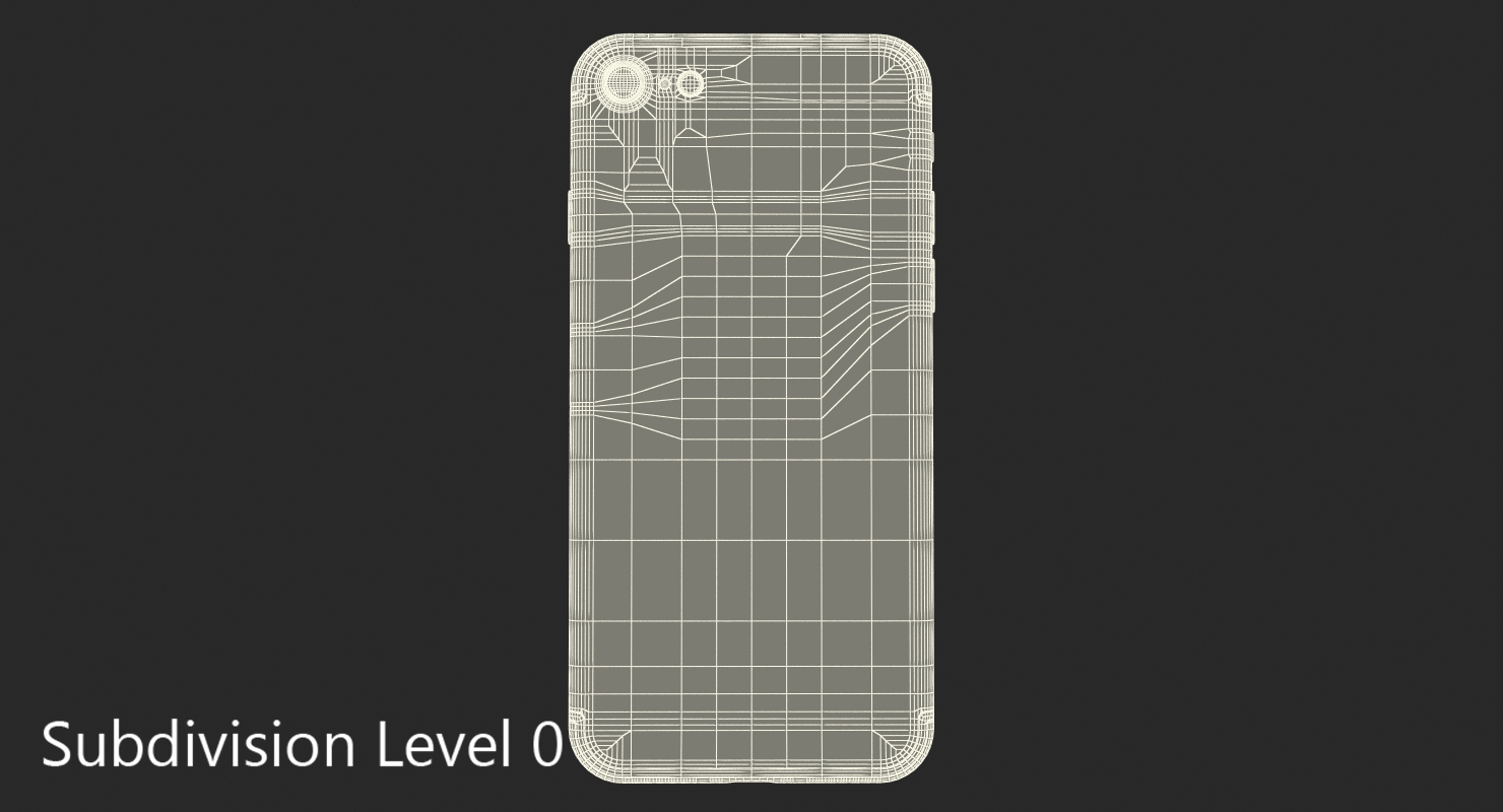 3D IPhone 7 Jet Black model