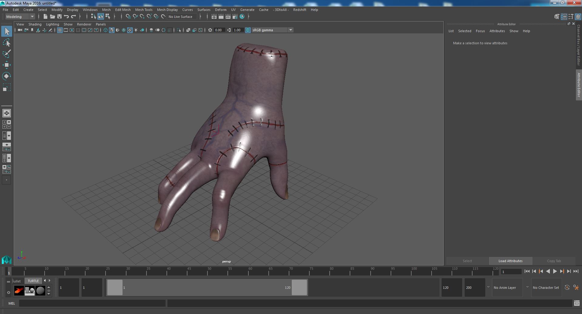 Thing Addams Family Character 3D model