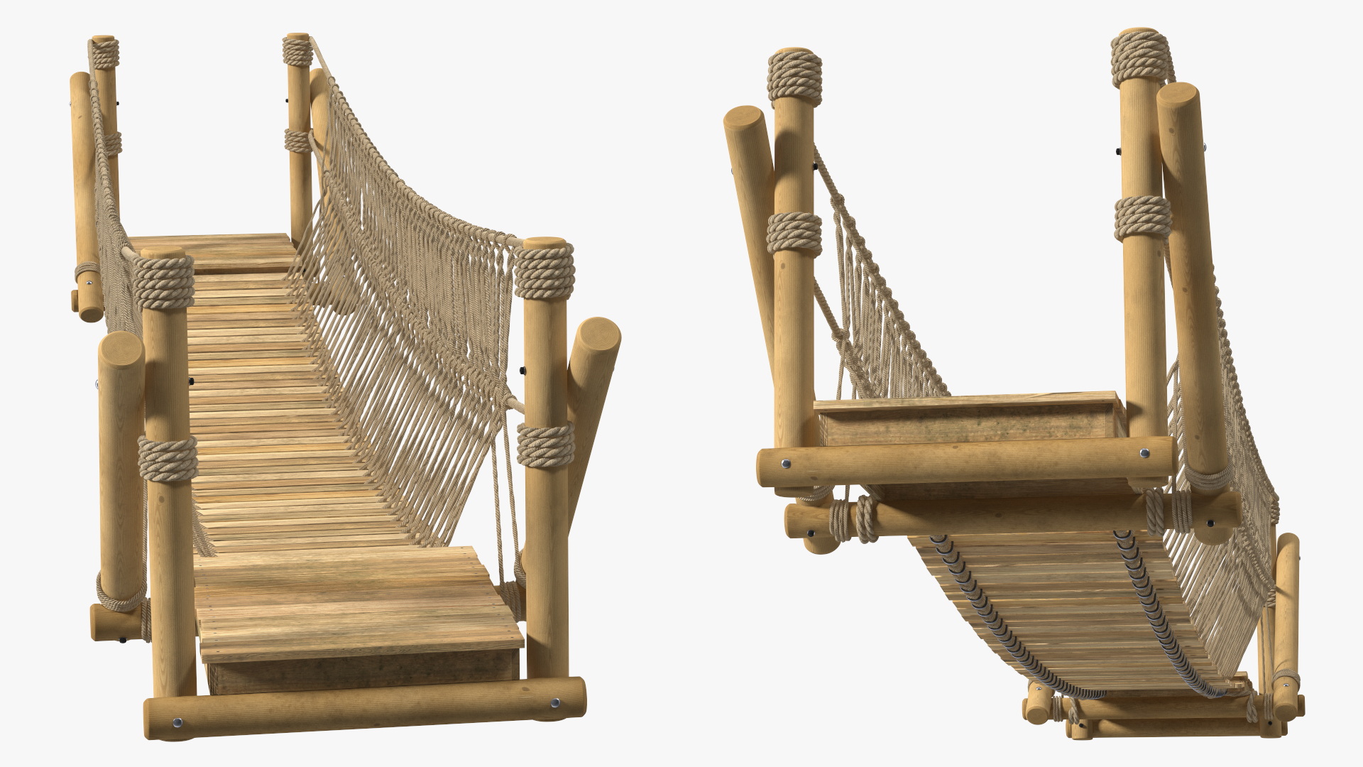3D Medium Rope Bridge model