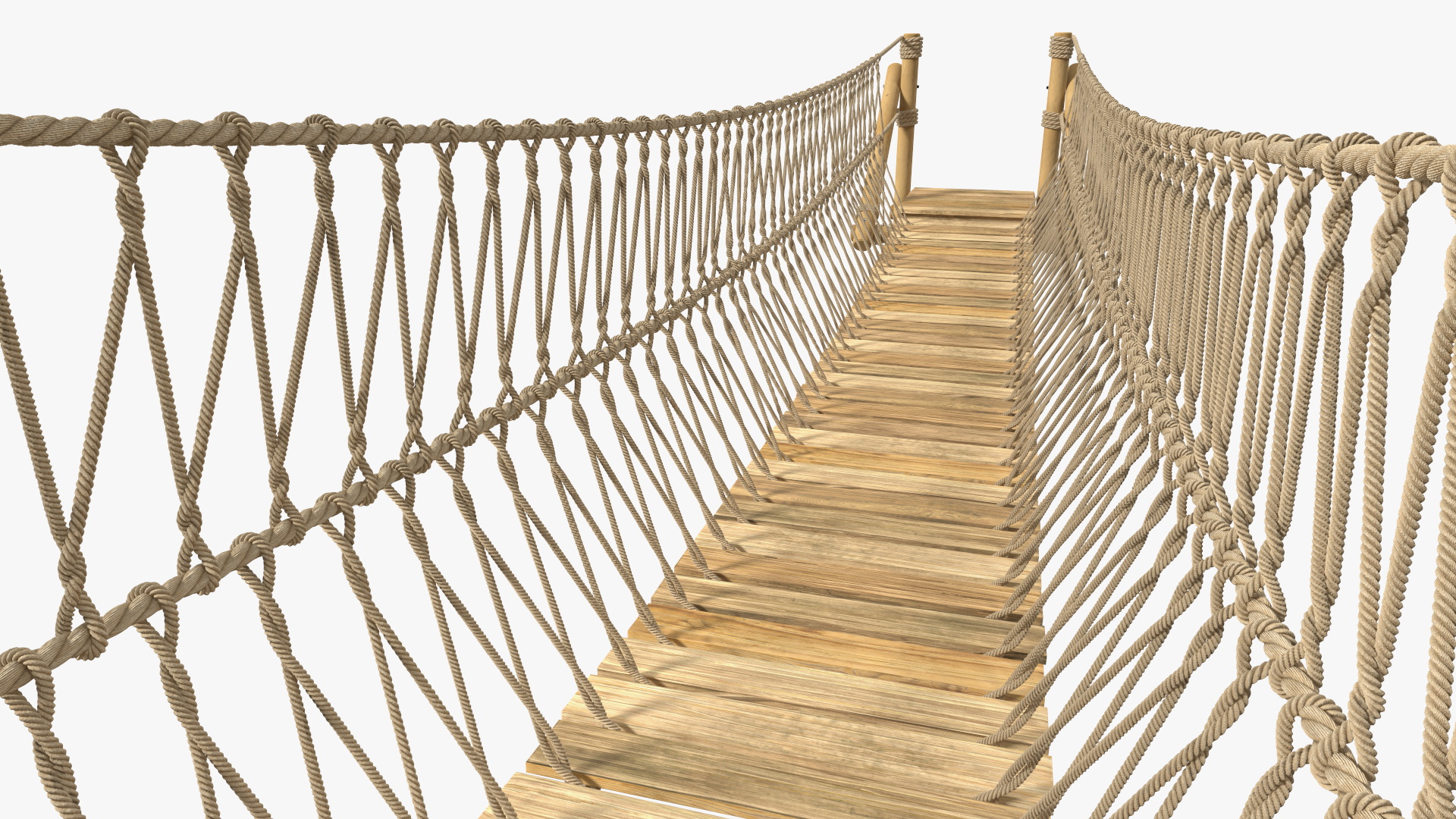 3D Medium Rope Bridge model
