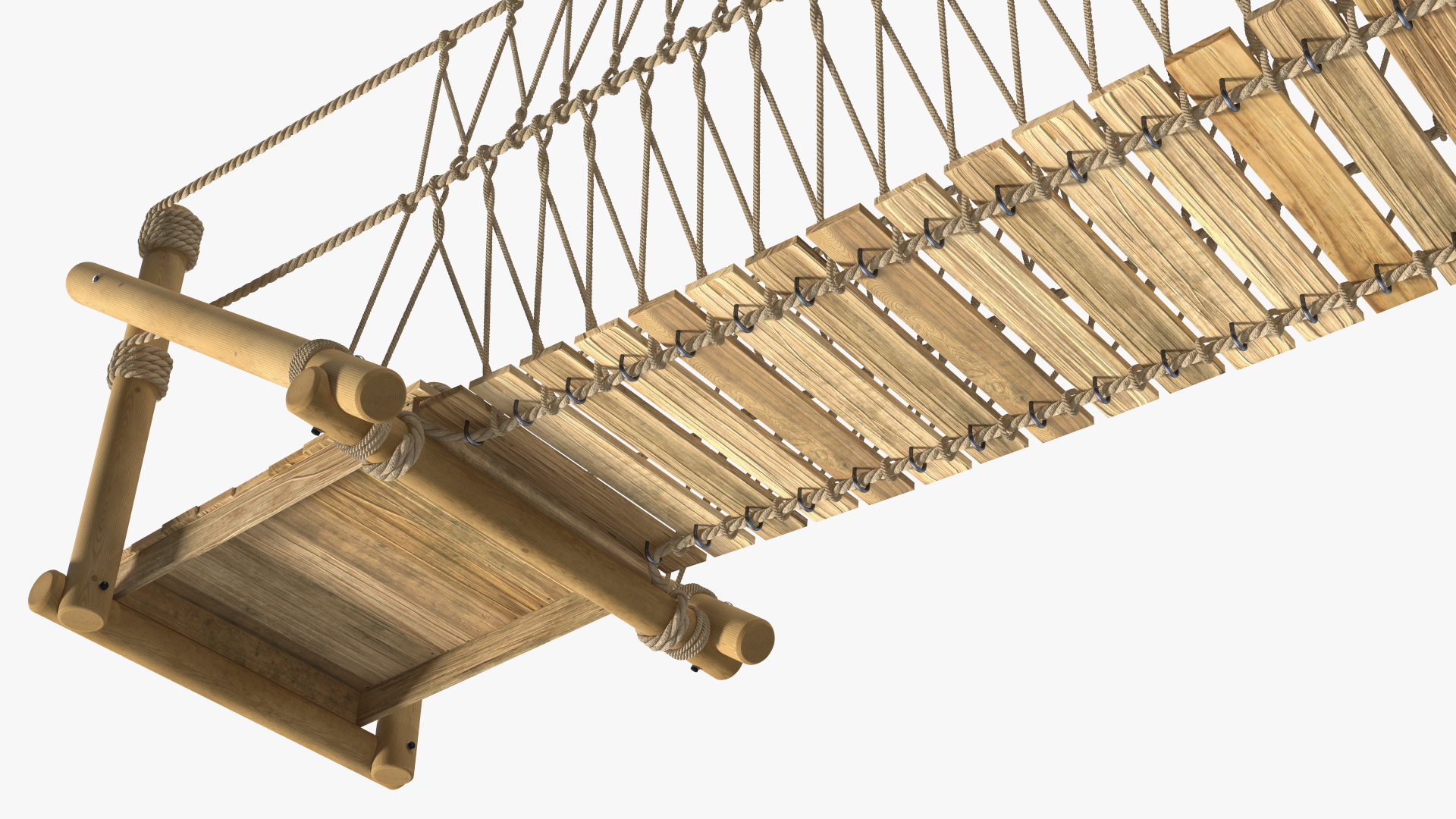 3D Medium Rope Bridge model