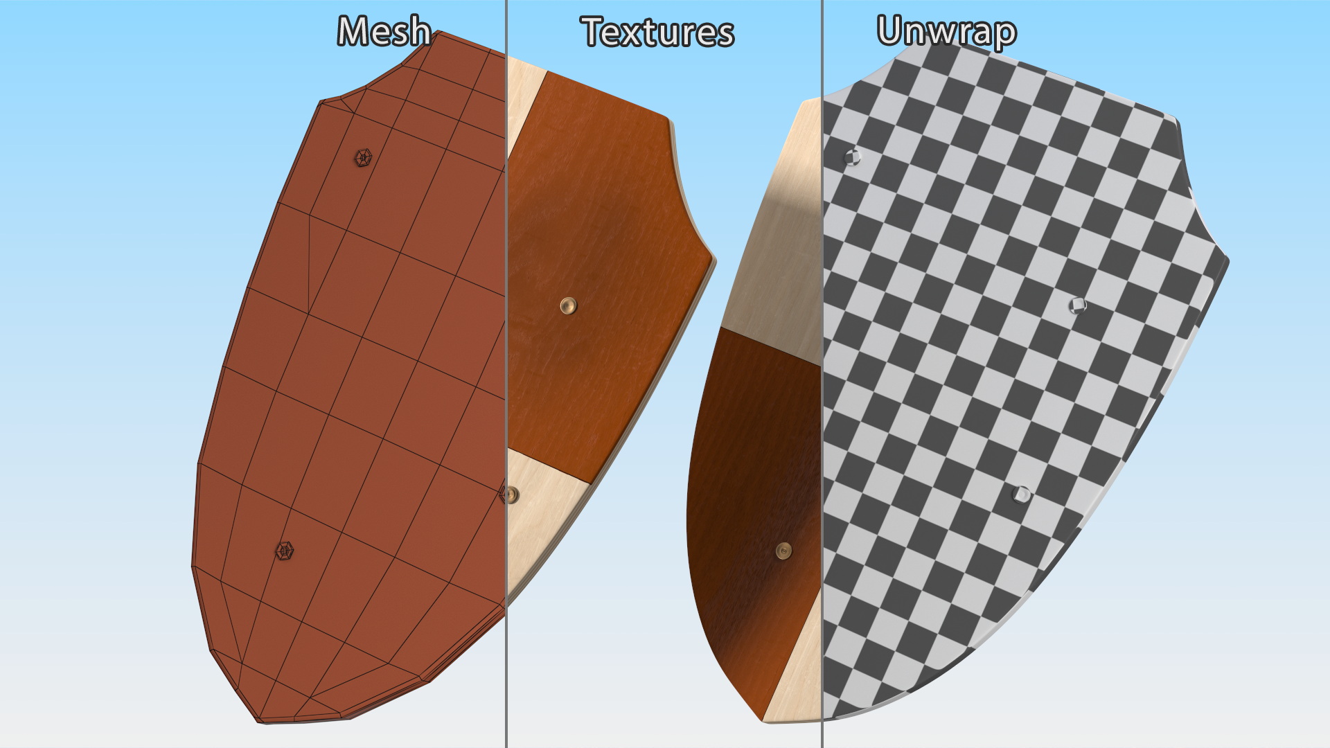 Toy Wooden Shield 3D