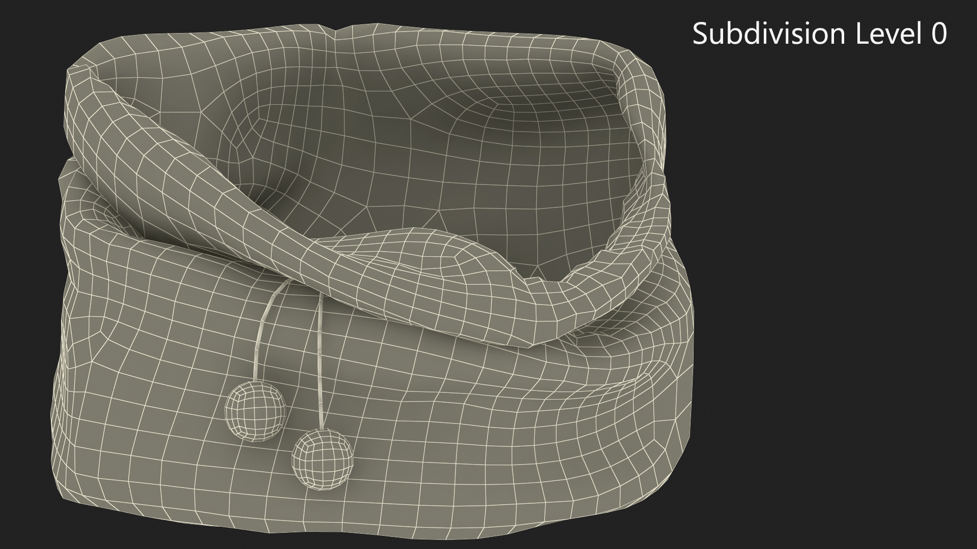 Santa Empty Bag Fur 3D model