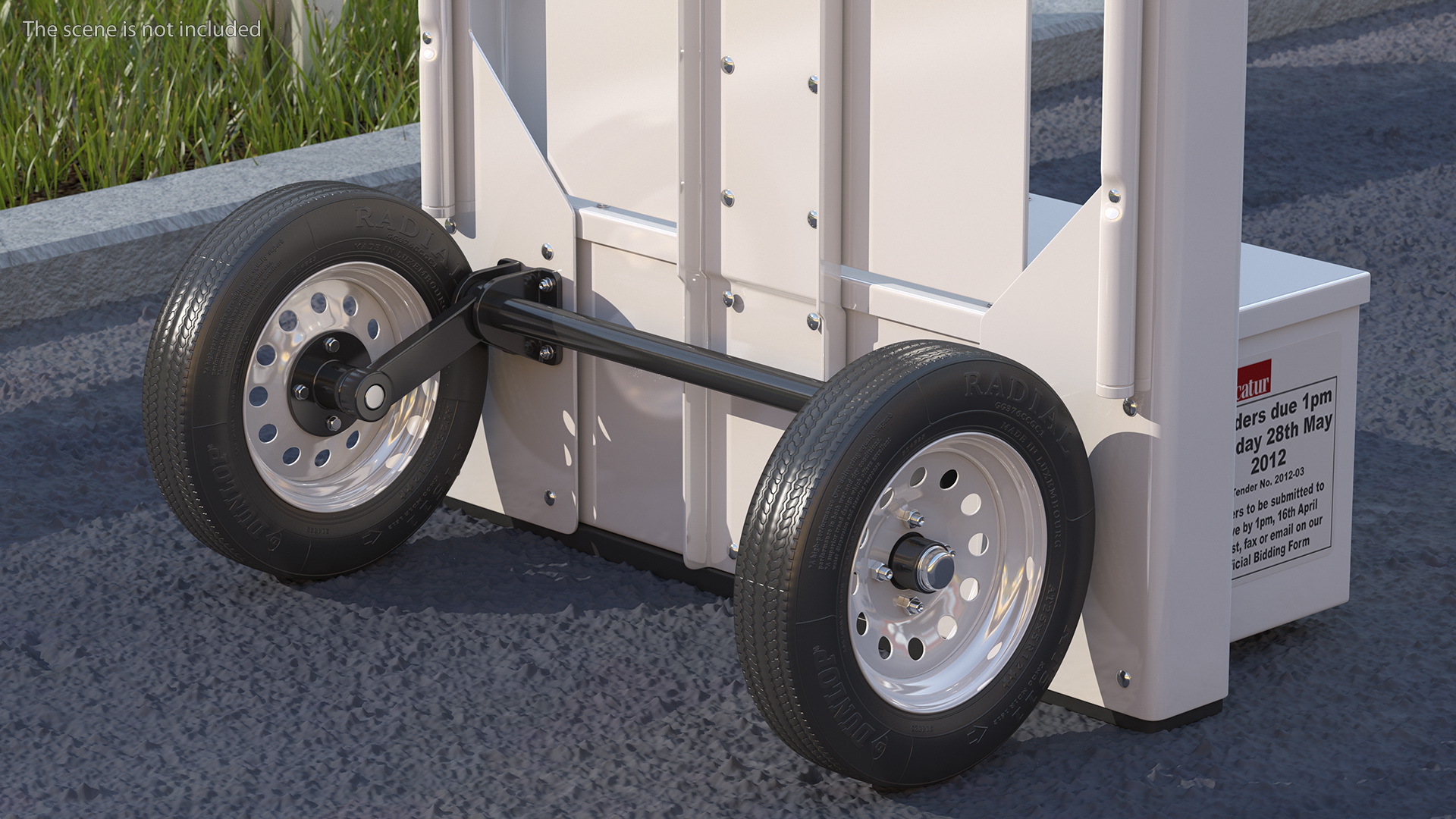3D model Decatur Electronics 200MX Radar Speed Sign Dolly with Matrix Messaging