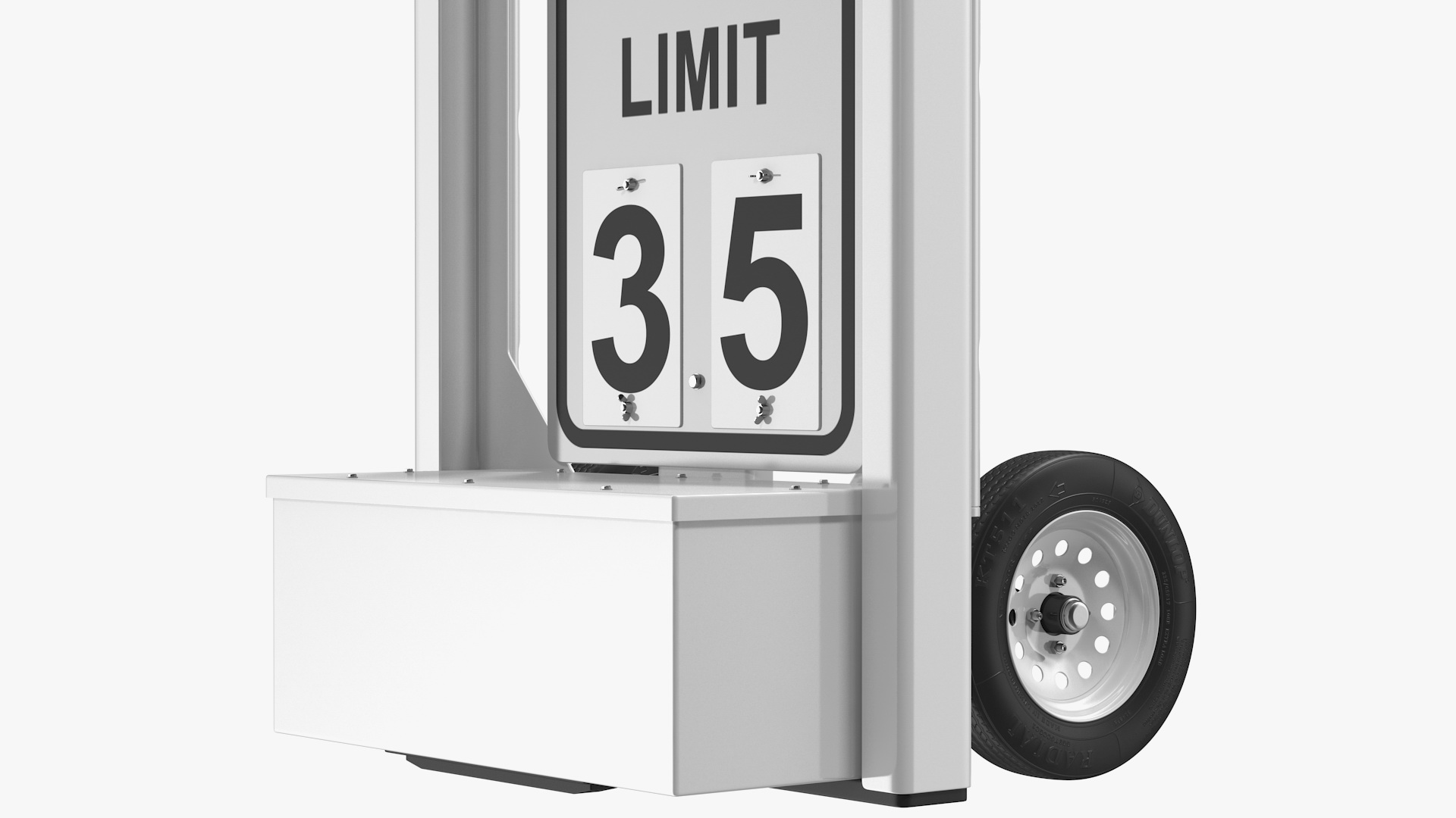 3D model Decatur Electronics 200MX Radar Speed Sign Dolly with Matrix Messaging
