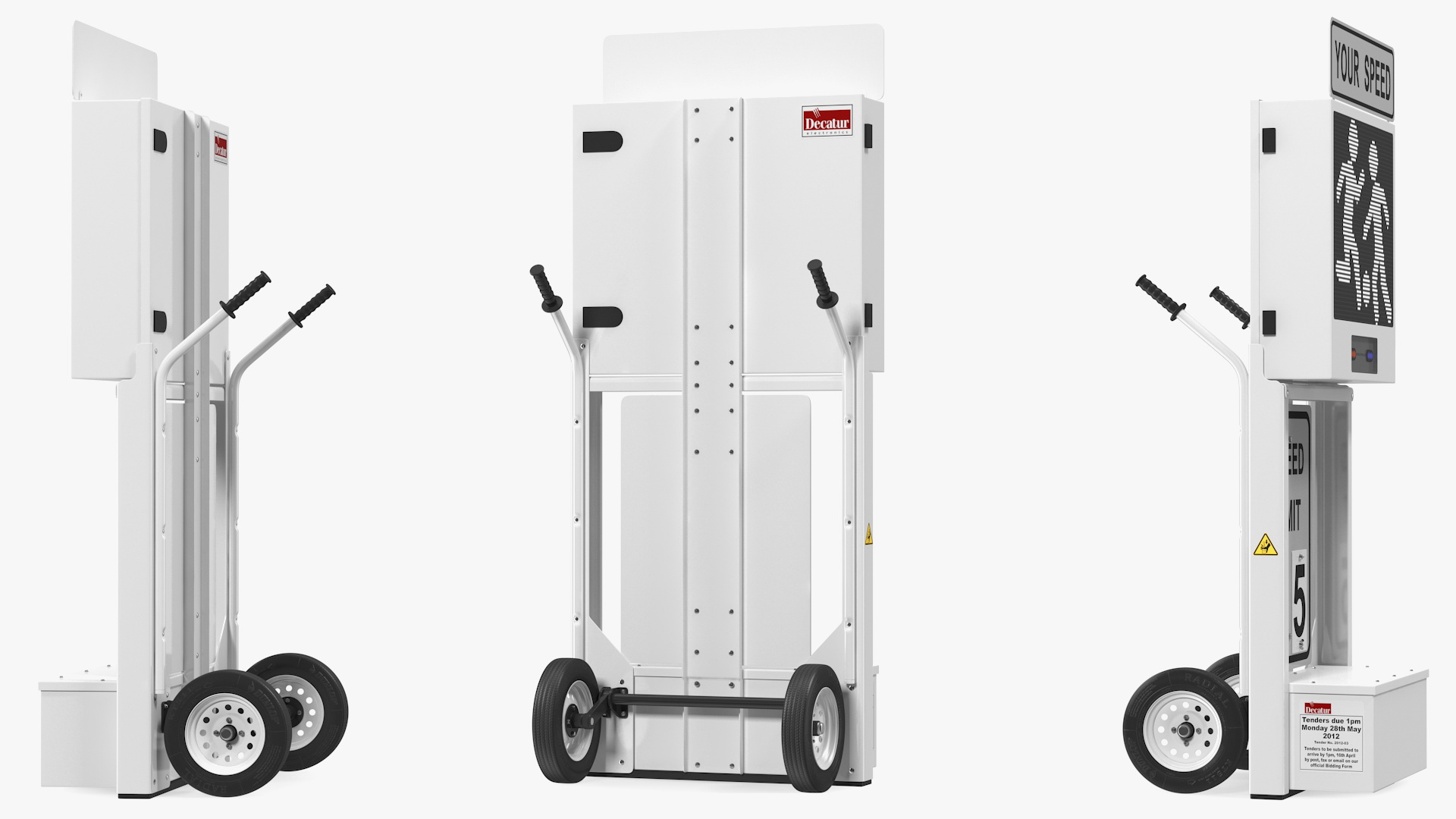 3D model Decatur Electronics 200MX Radar Speed Sign Dolly with Matrix Messaging
