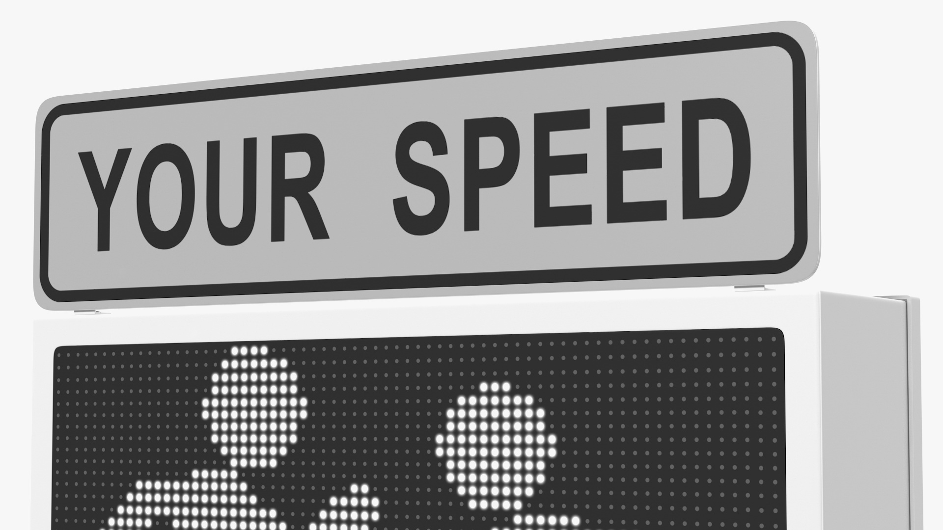 3D model Decatur Electronics 200MX Radar Speed Sign Dolly with Matrix Messaging