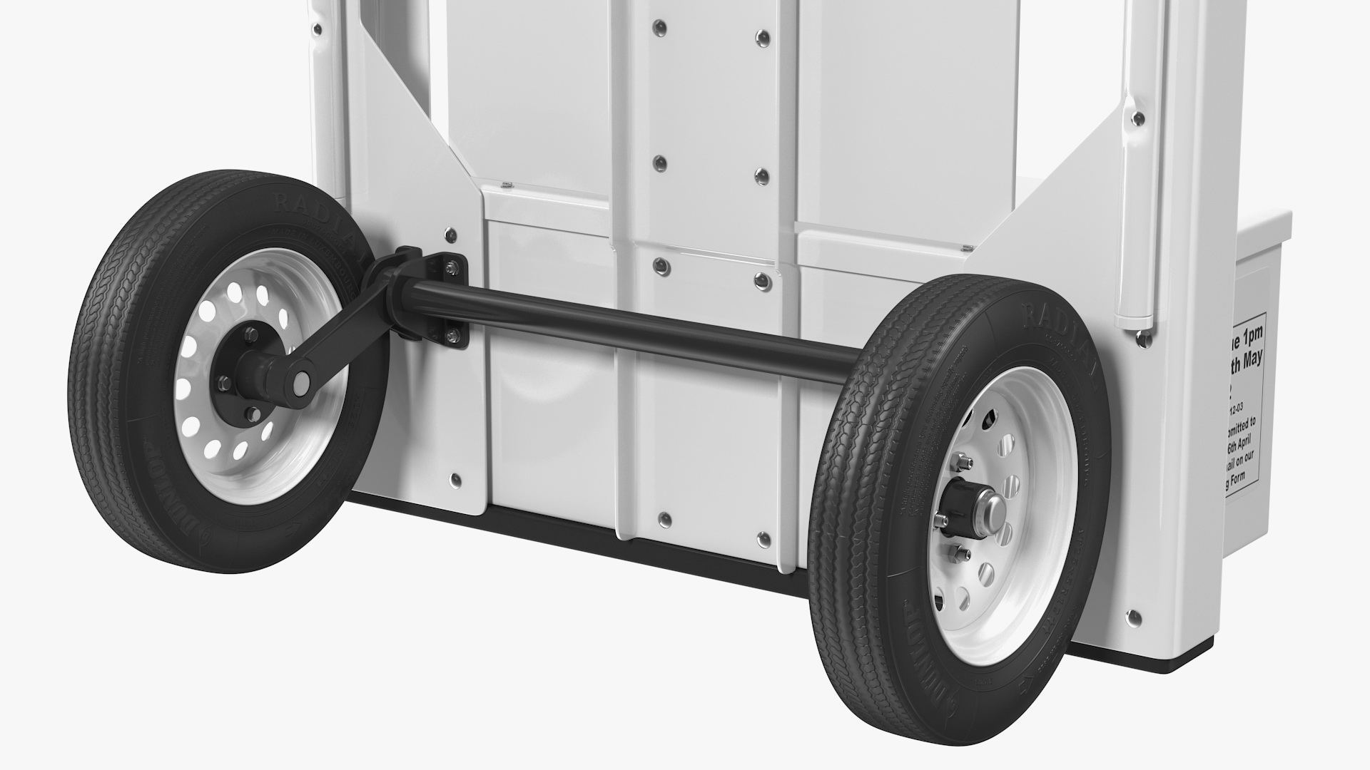 3D model Decatur Electronics 200MX Radar Speed Sign Dolly with Matrix Messaging