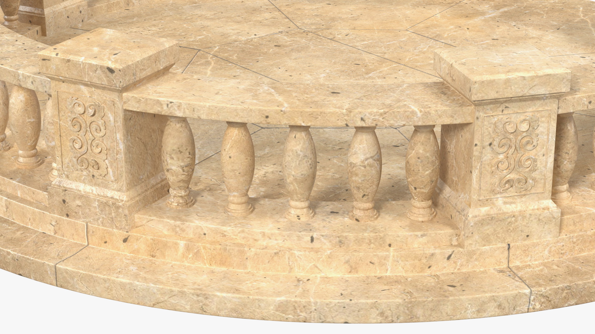 3D Stone Balustrade