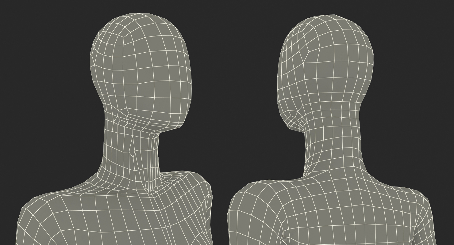 Dark Grey Female Mannequin Walking Pose 3D model