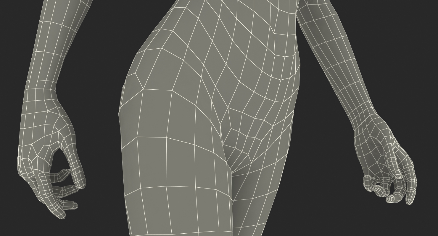 Dark Grey Female Mannequin Walking Pose 3D model