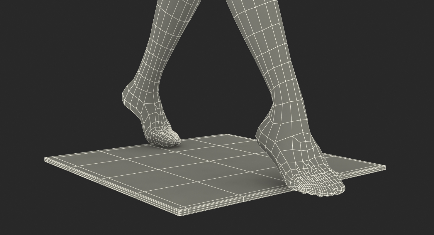Dark Grey Female Mannequin Walking Pose 3D model