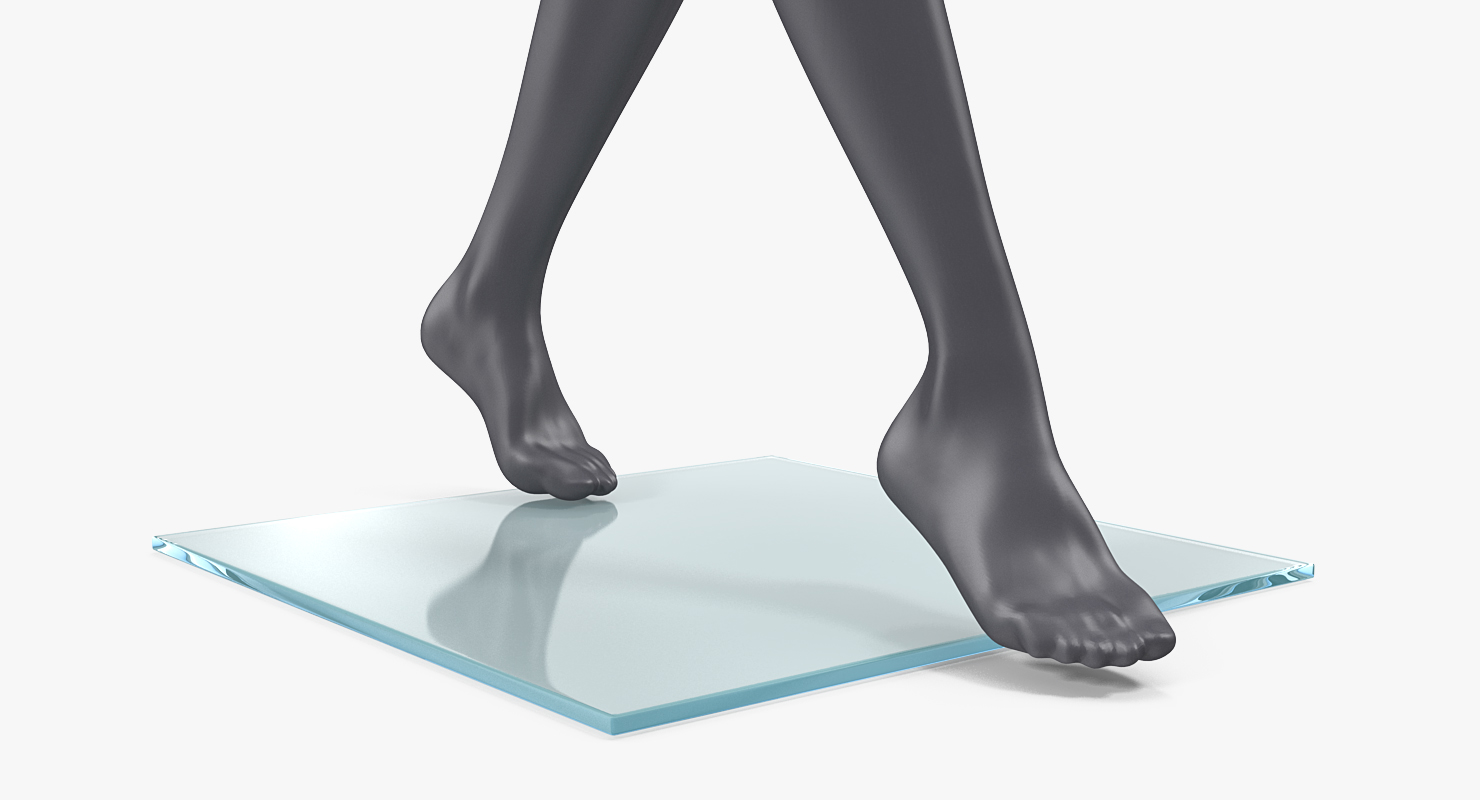 Dark Grey Female Mannequin Walking Pose 3D model