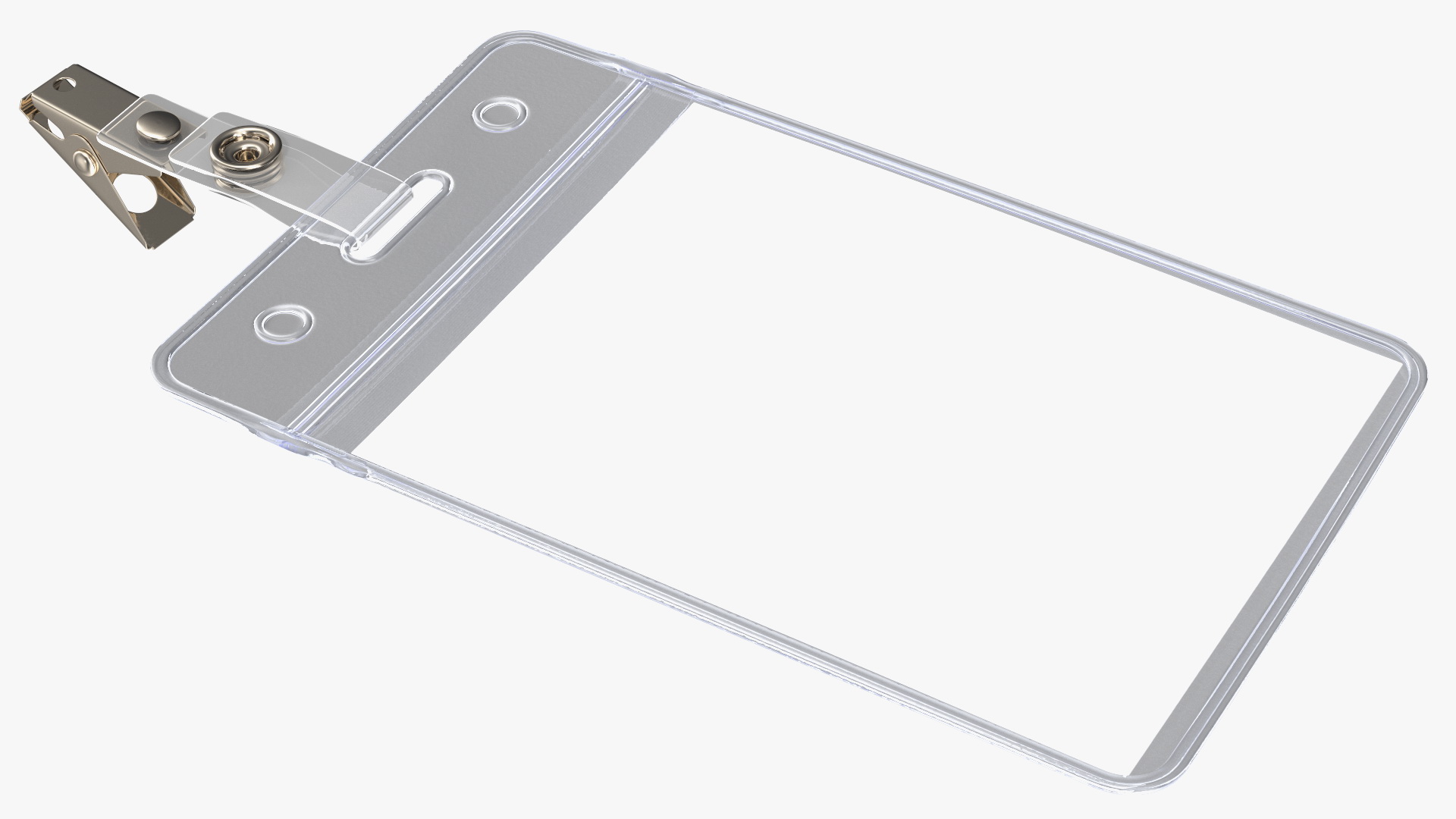 Vertical ID Badge Holder with Clip 3D model