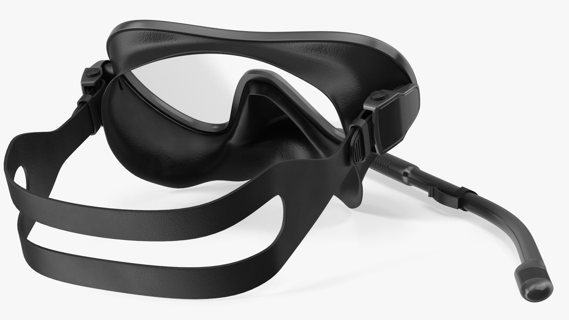 3D Scuba Goggles and Snorkeling Mask Tube model