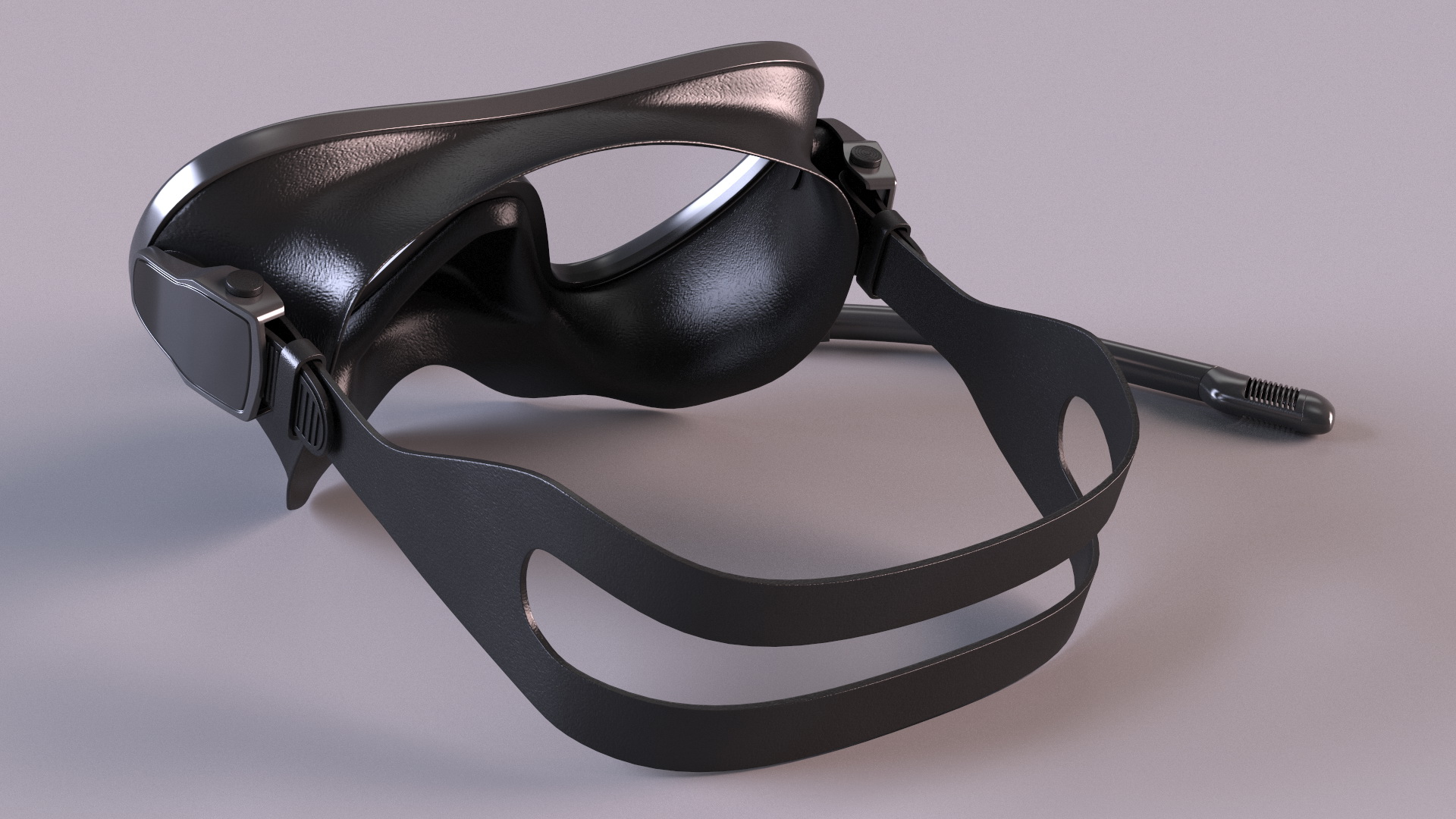 3D Scuba Goggles and Snorkeling Mask Tube model