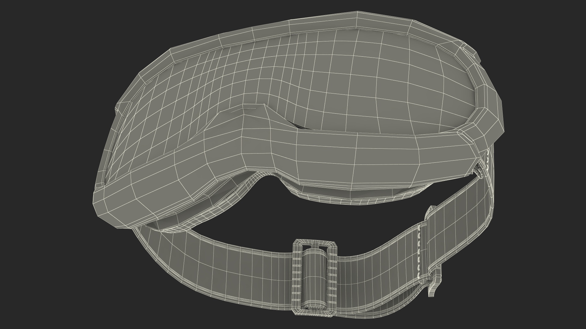 Black Ski Goggles 3D