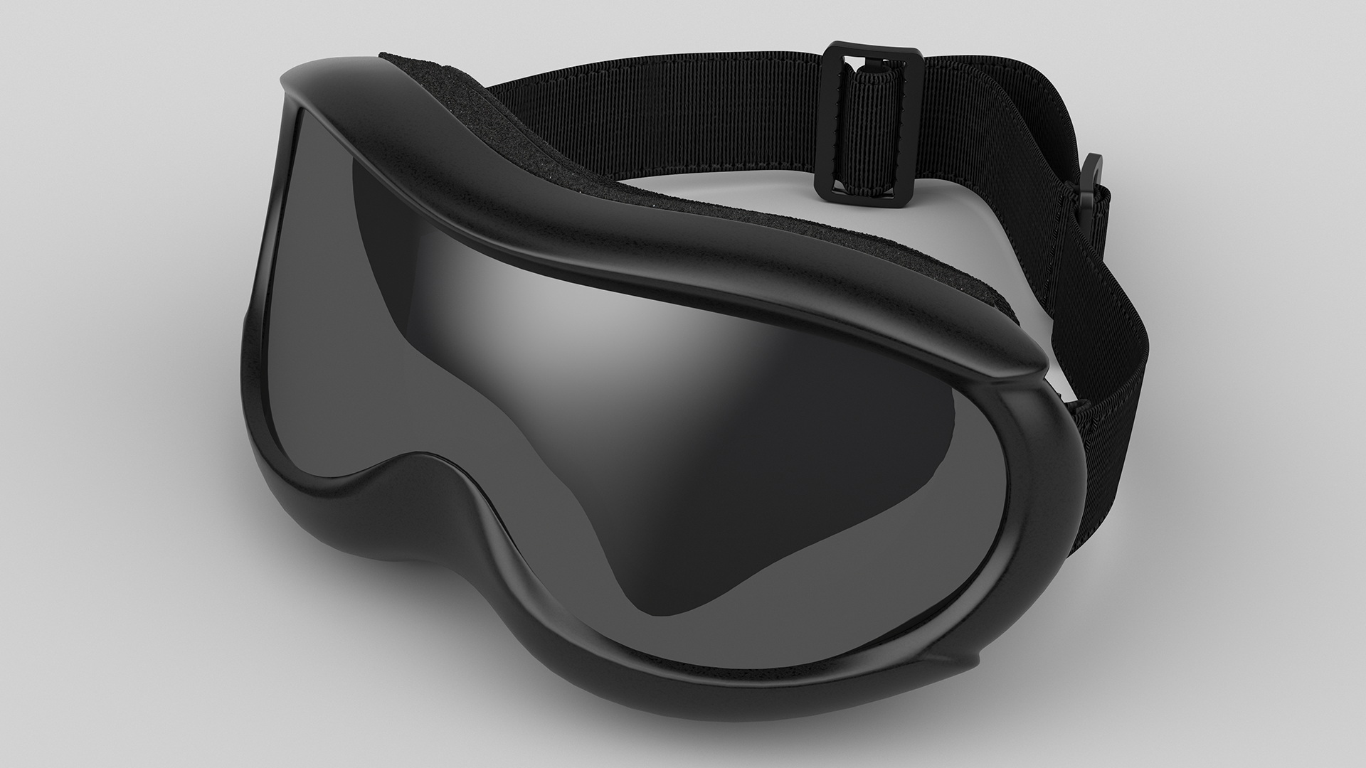 Black Ski Goggles 3D