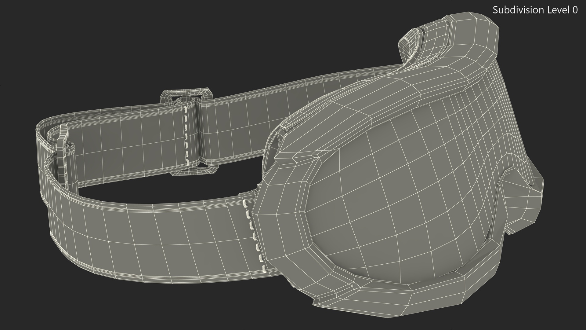 Black Ski Goggles 3D