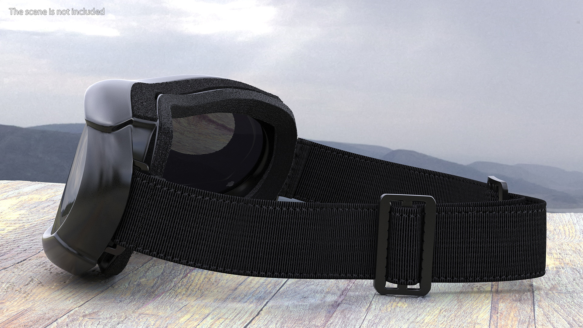 Black Ski Goggles 3D