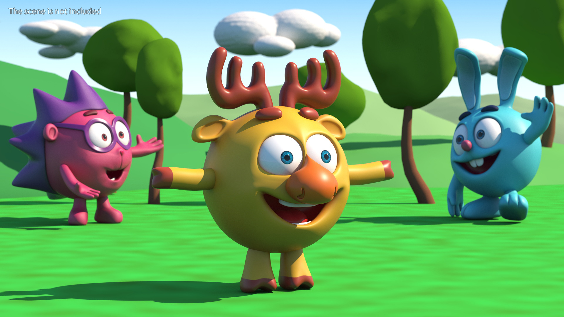 3D Dokko Character Kikoriki Rigged