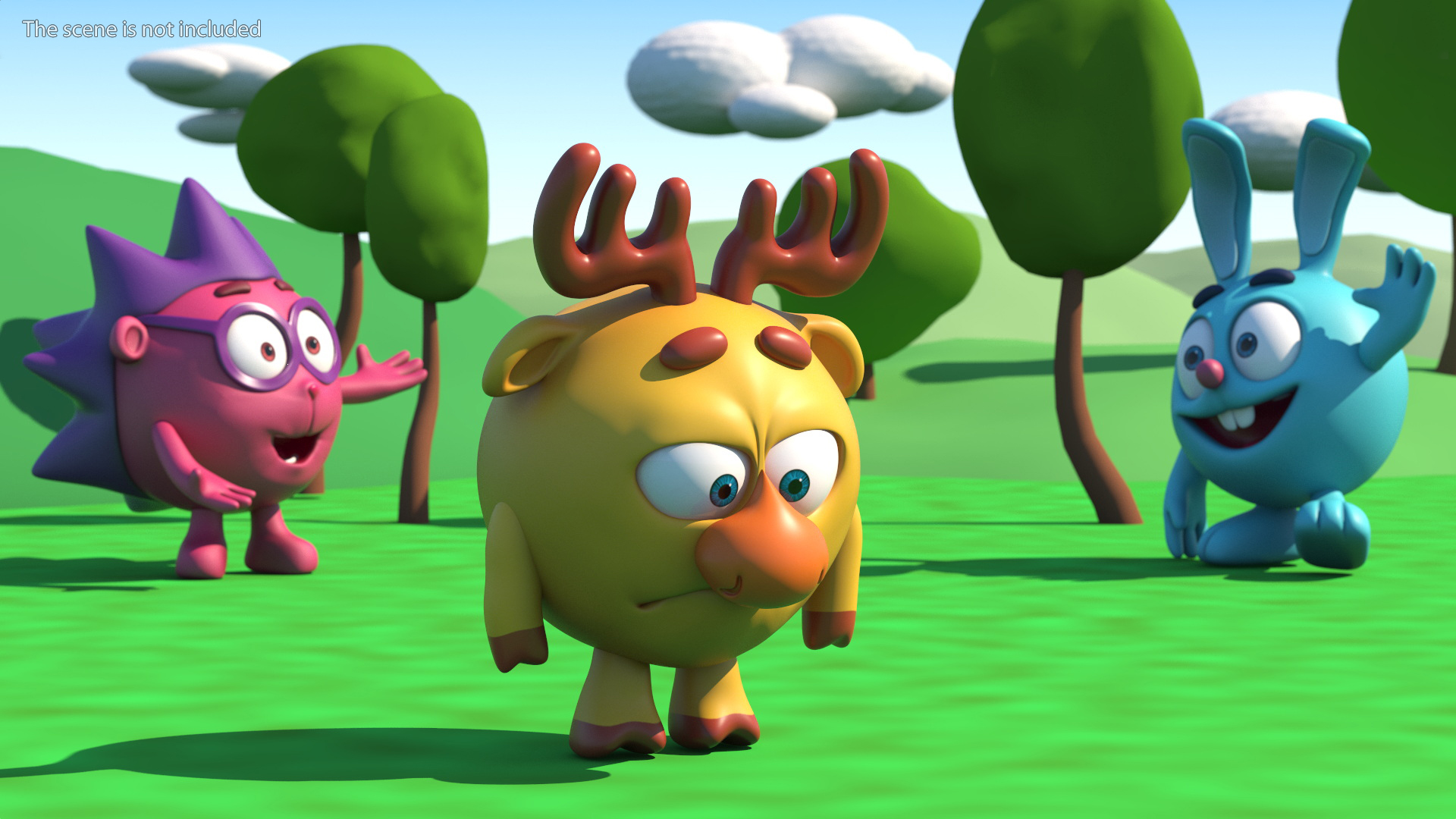 3D Dokko Character Kikoriki Rigged