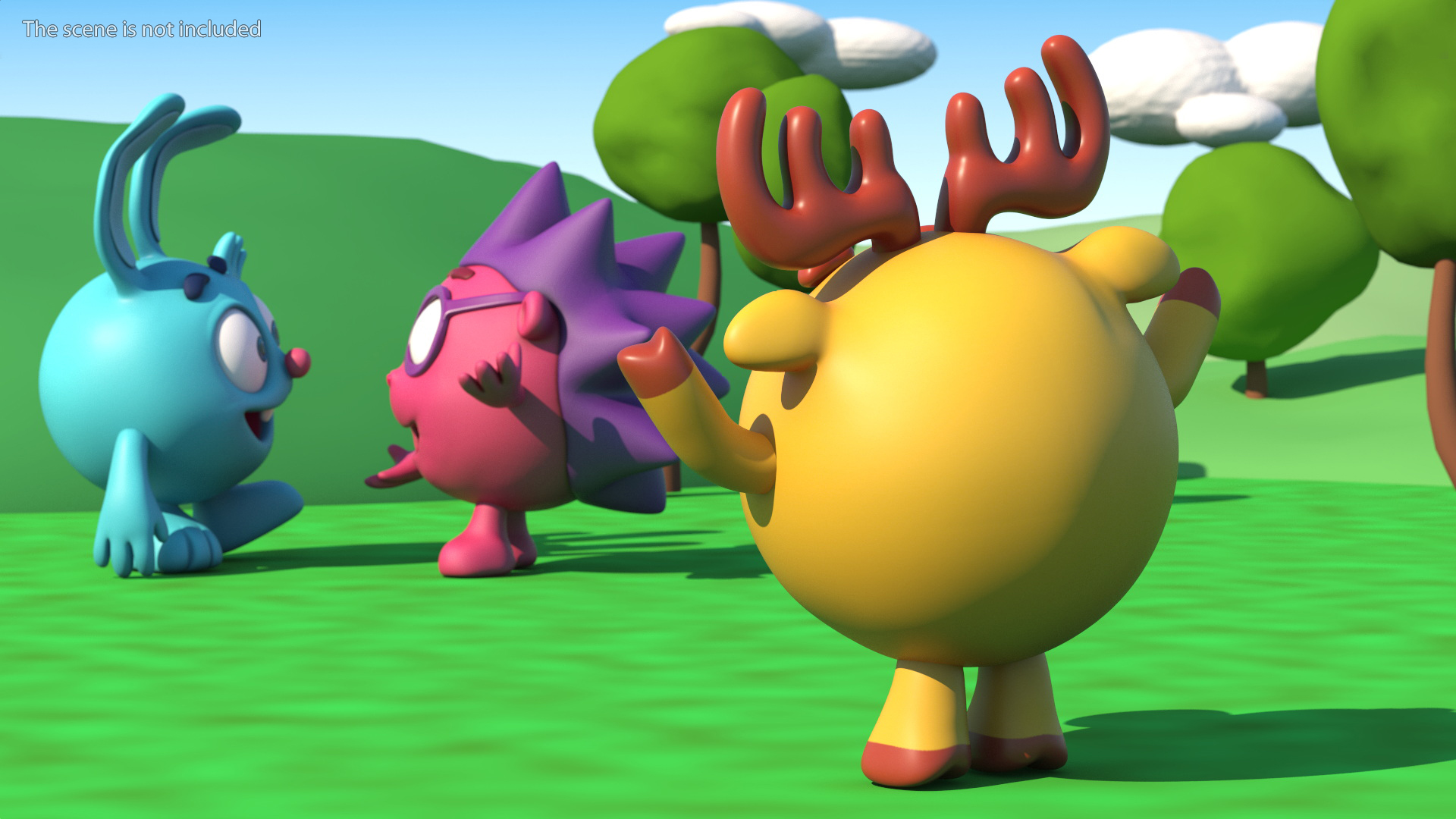 3D Dokko Character Kikoriki Rigged