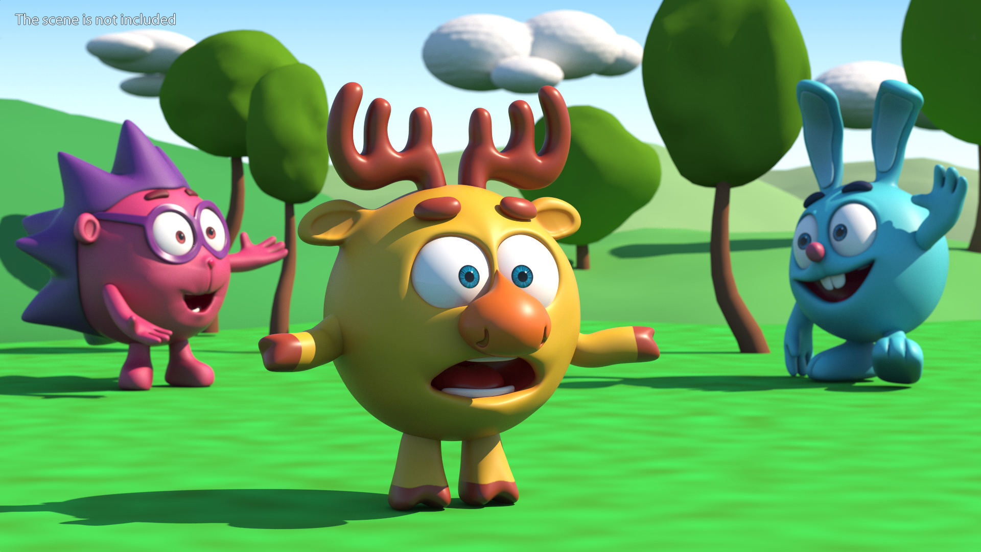 3D Dokko Character Kikoriki Rigged