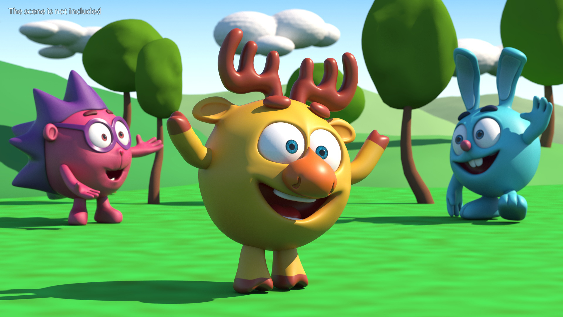 3D Dokko Character Kikoriki Rigged