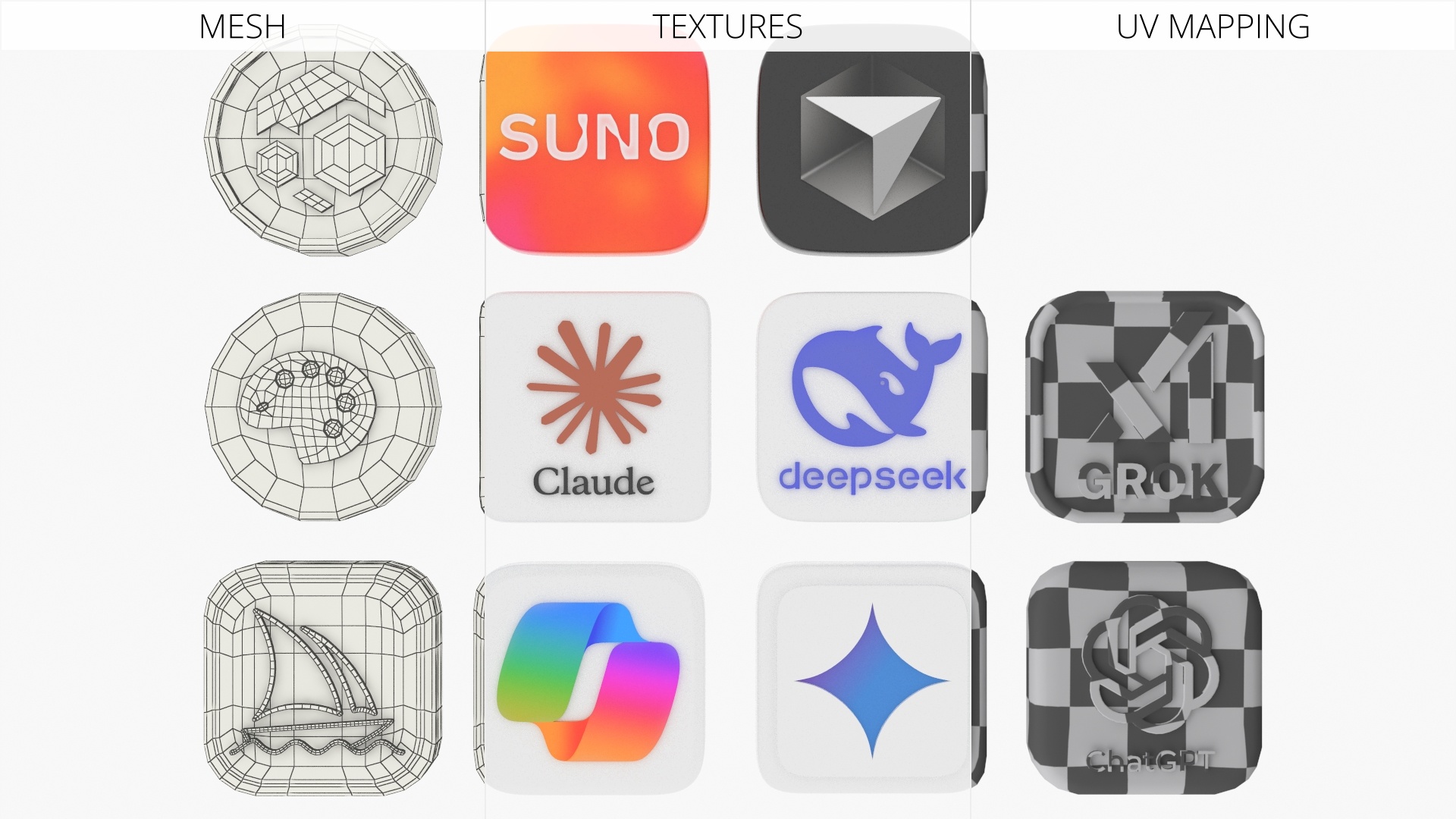 AI App Icons Set Multicolor, view 4