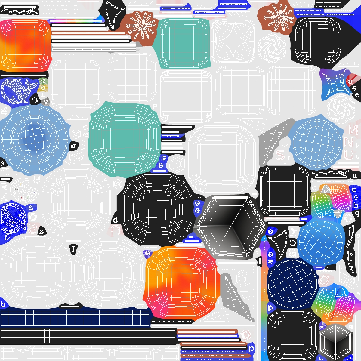 AI App Icons Set Multicolor, view 6