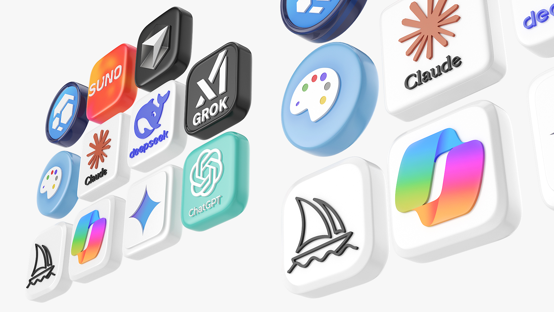 AI App Icons Set Multicolor, view 3