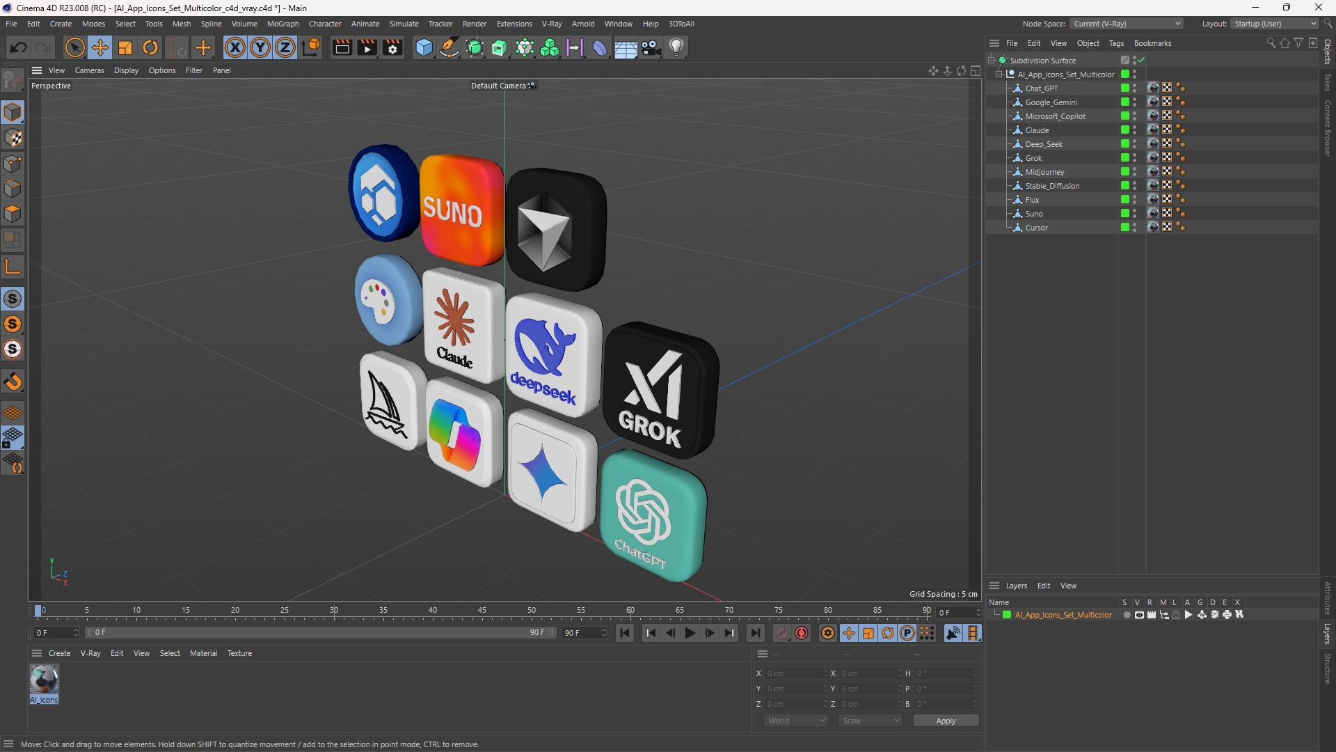 AI App Icons Set Multicolor, view 11