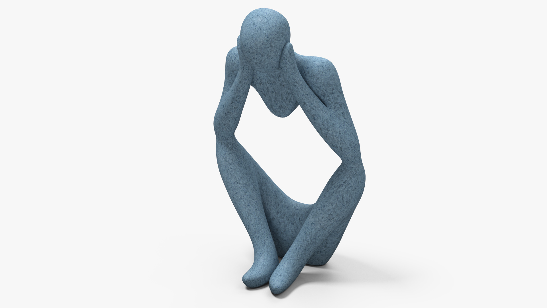 Contemplative Human Statuette 3D model