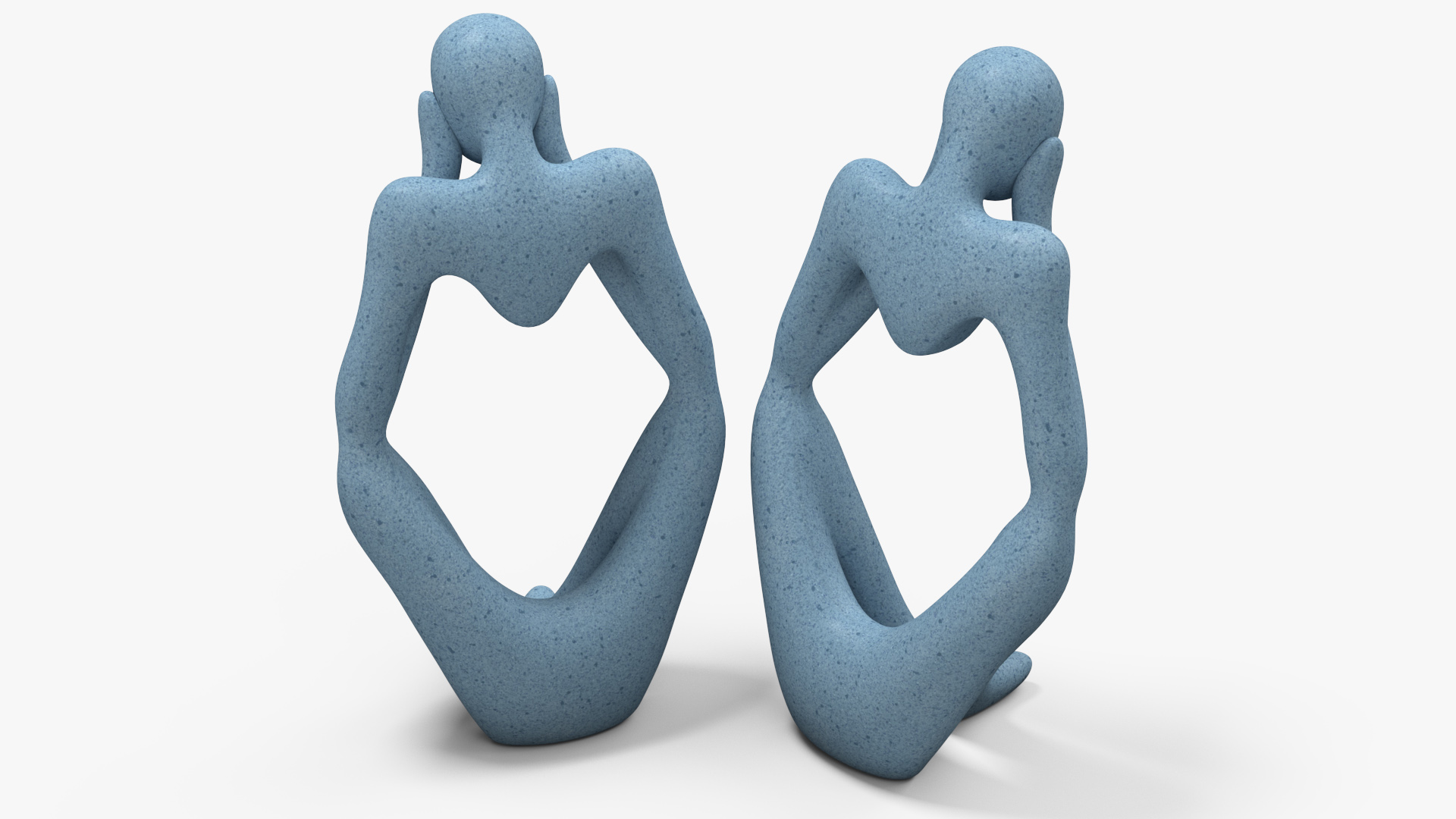 Contemplative Human Statuette 3D model