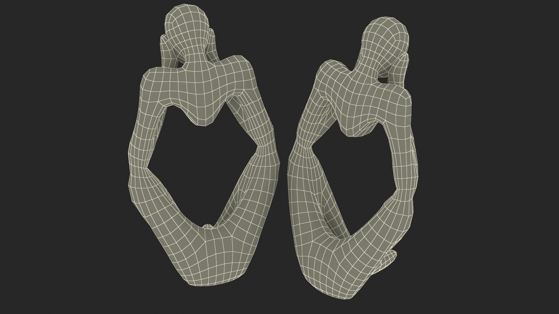 Contemplative Human Statuette 3D model