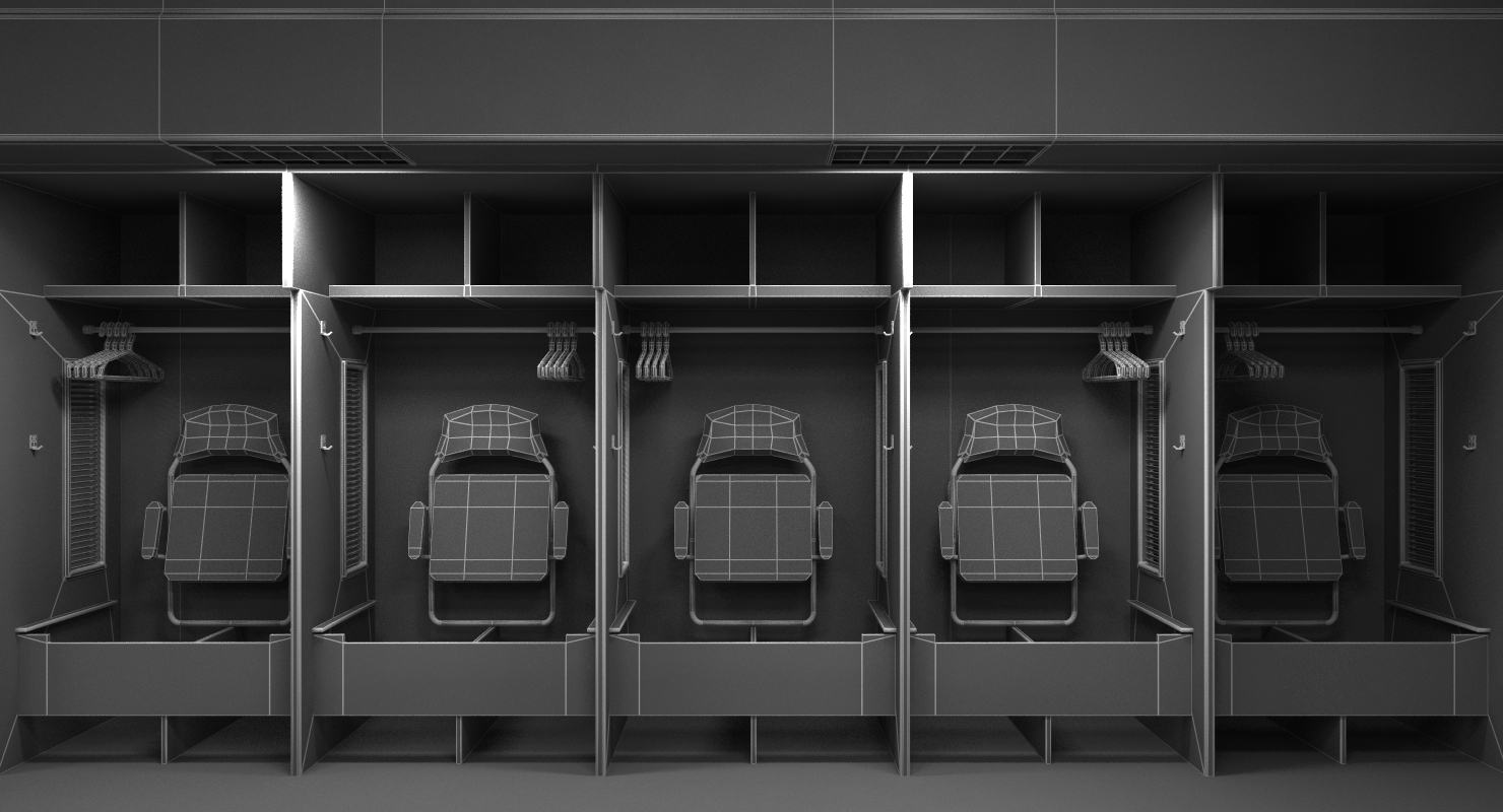 3D model Baseball Locker Room
