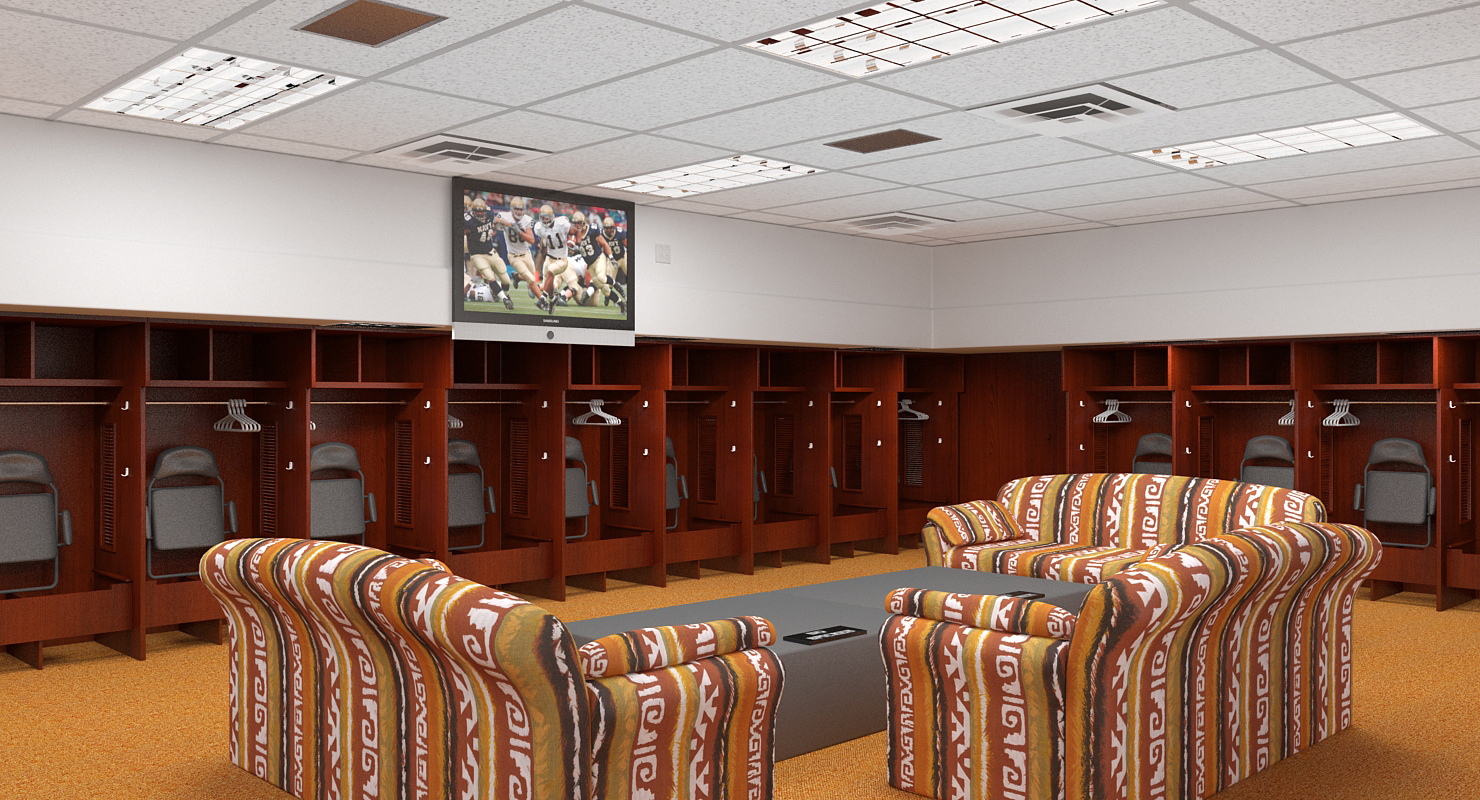 3D model Baseball Locker Room