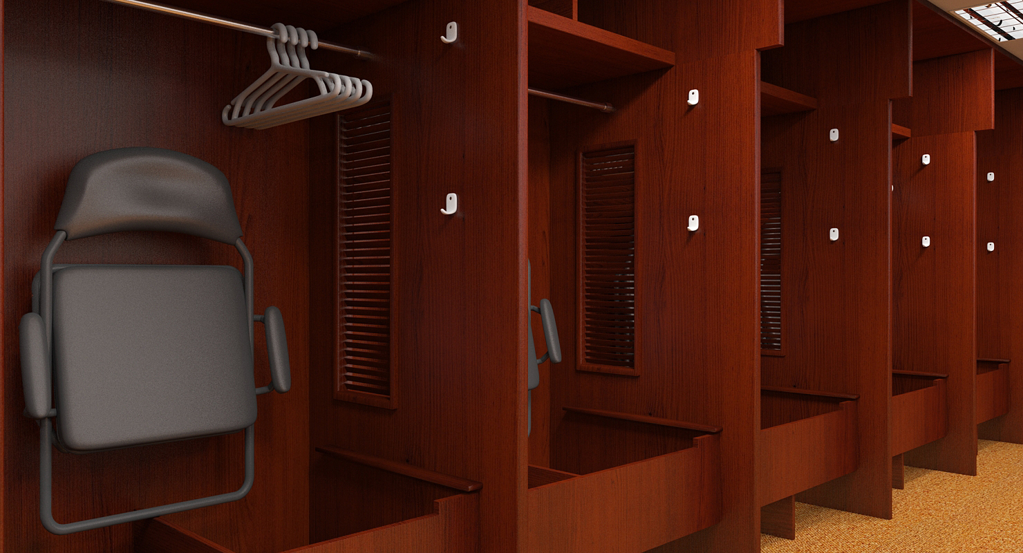 3D model Baseball Locker Room