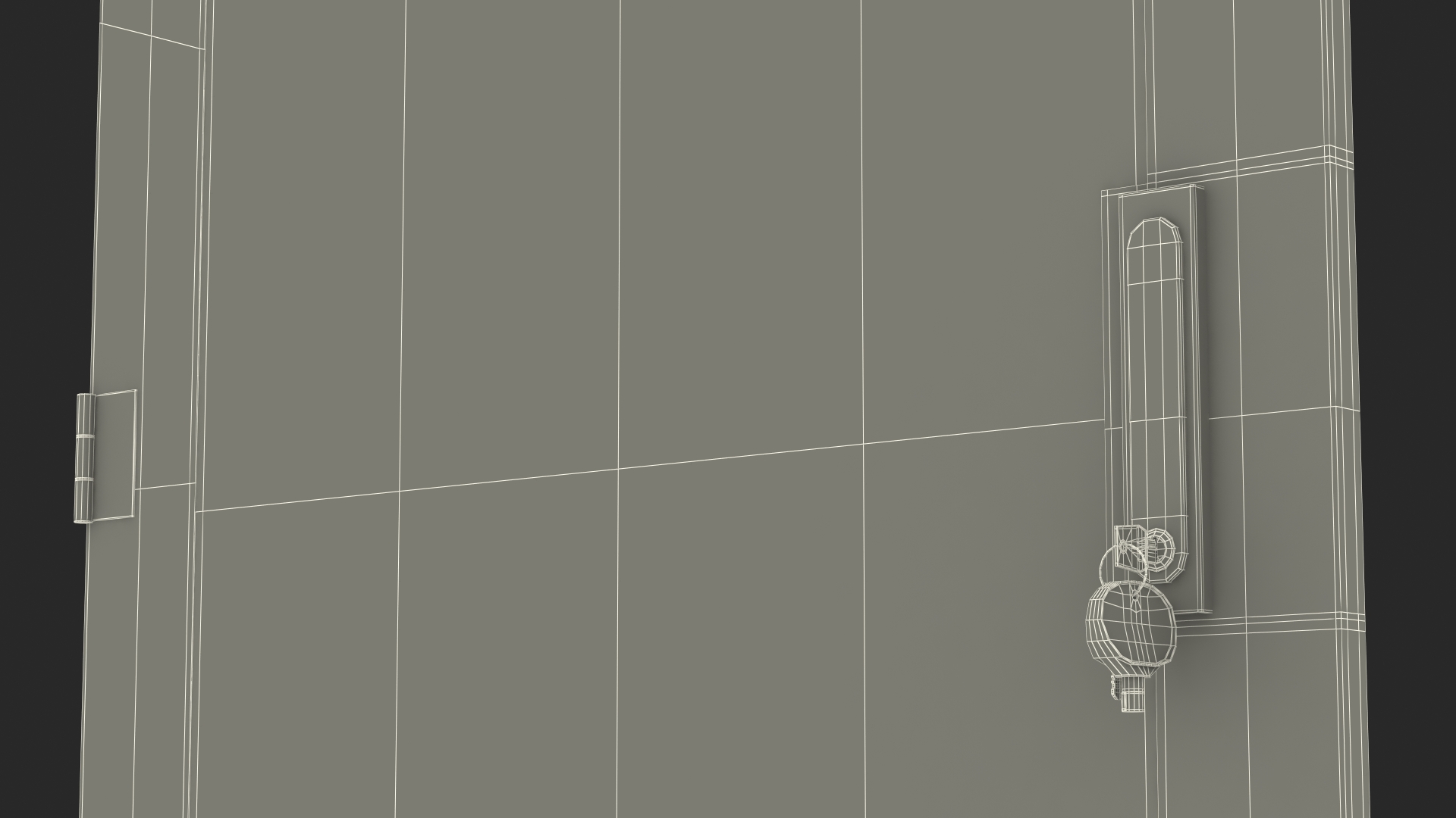 3D model Perforated Metal Door with Key