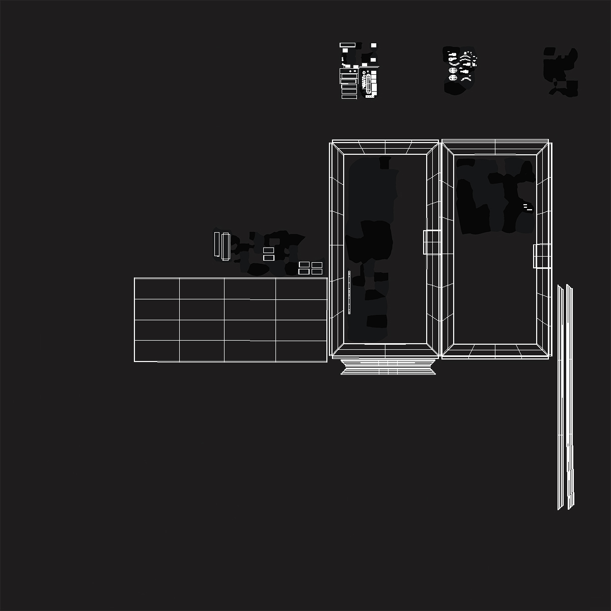 3D model Perforated Metal Door with Key